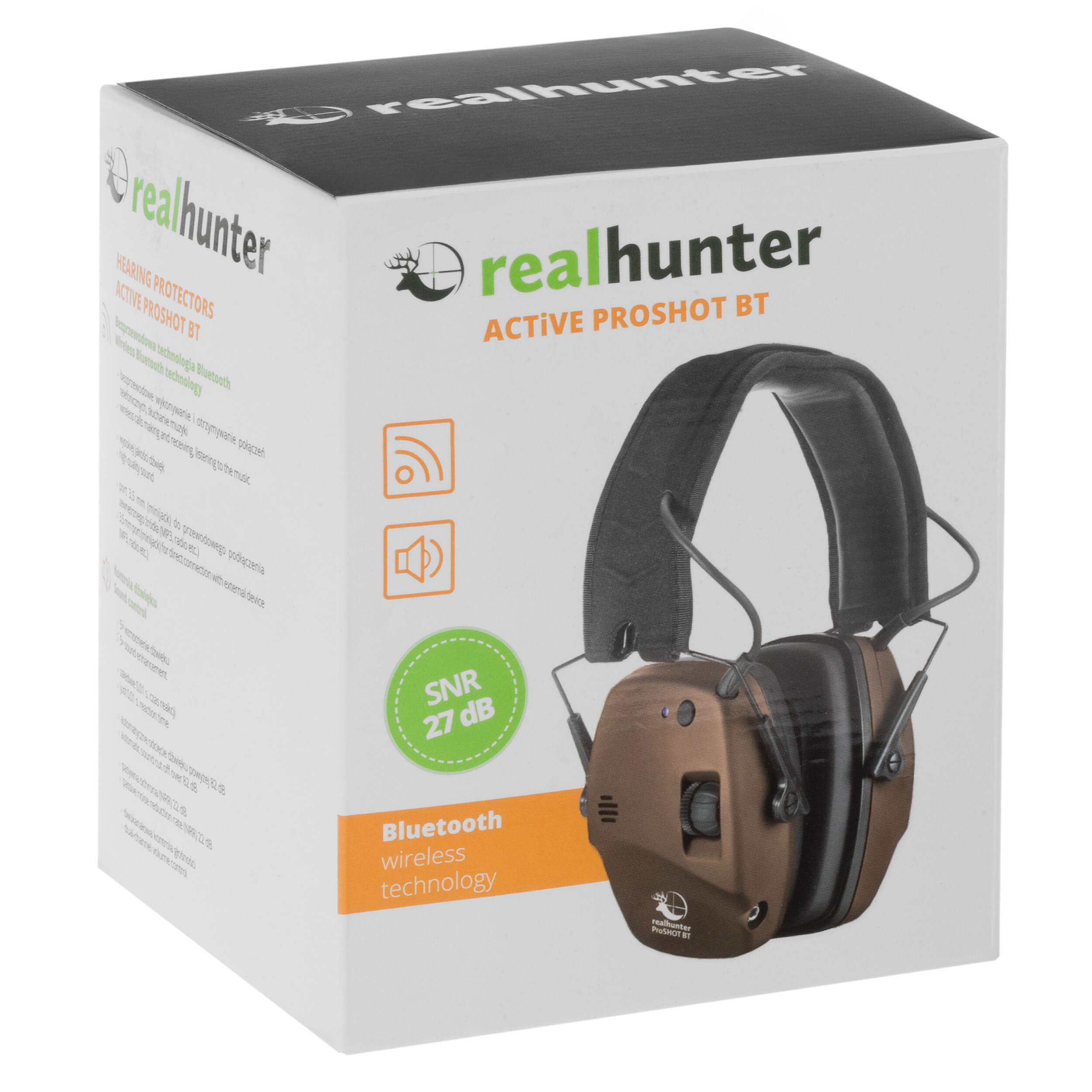 RealHunter - Active ProSHOT BT - Aktiver Gehörschutz - Braun