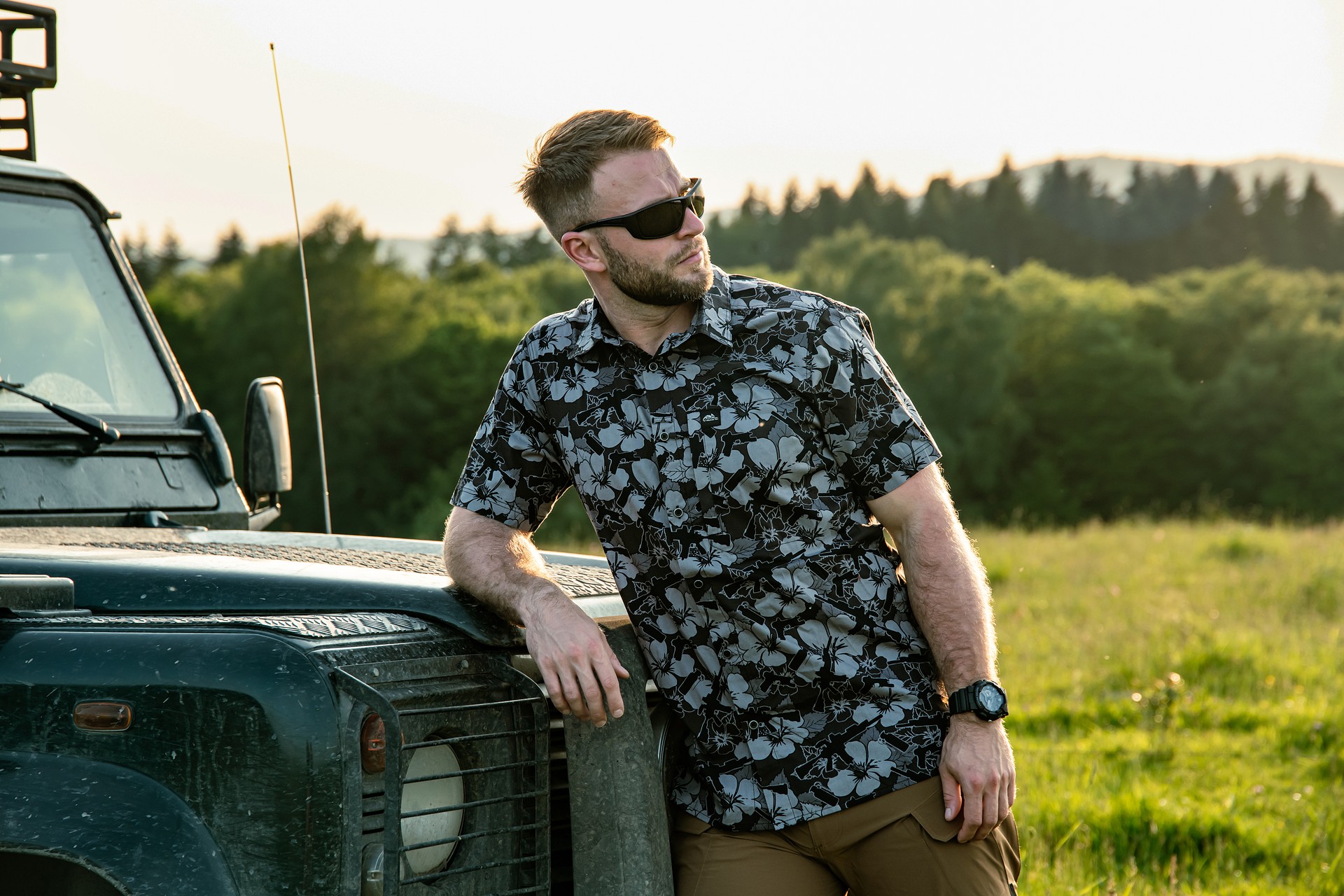 Helikon-Tex - Tactical Hawaiian Short Sleeve - Kurzarmhemd - Dark Ops