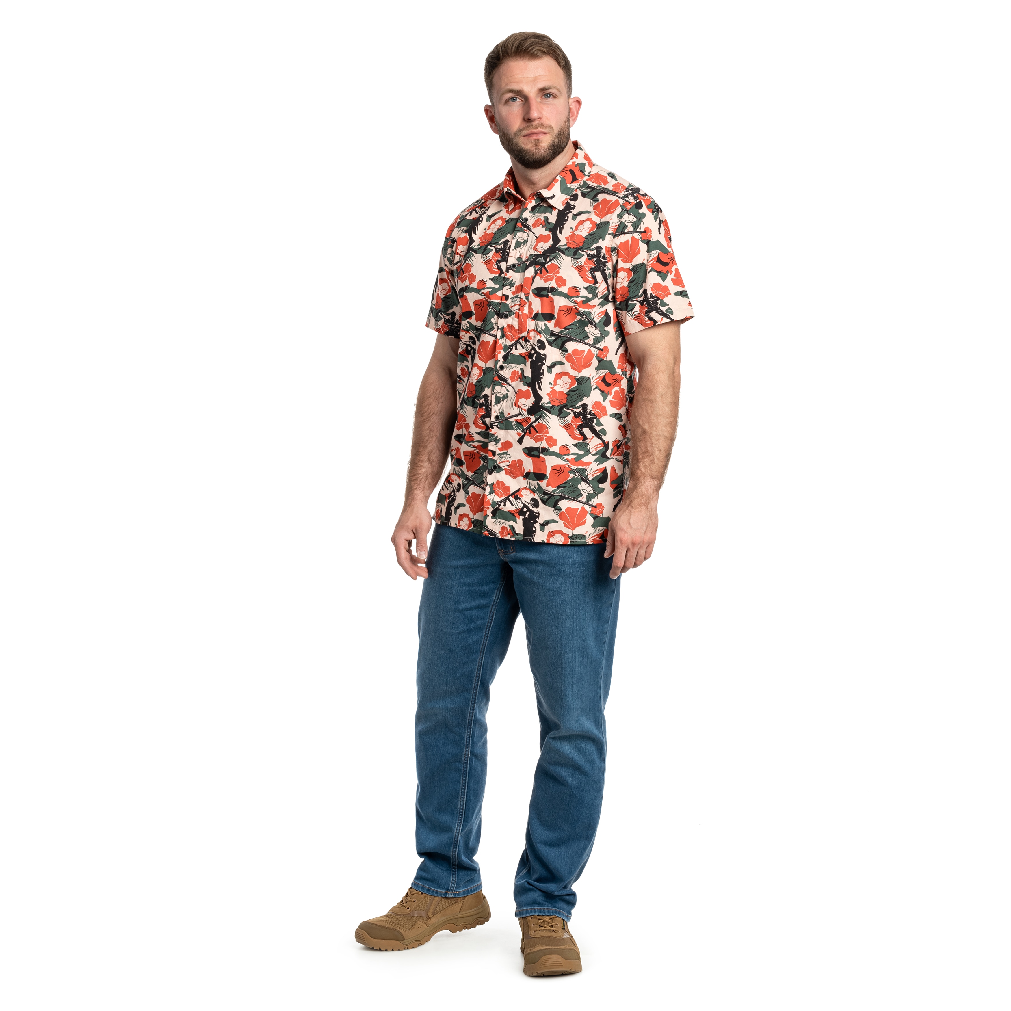 Helikon-Tex - Tactical Hawaiian Short Sleeve - Kurzarmhemd - Cassino