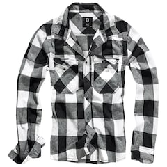 Brandit - Check Shirt - Hemd - White/Black