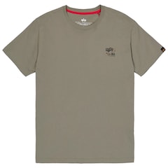 Alpha Industries - Camo Logo Puff Print Back Print T-Shirt - Olive