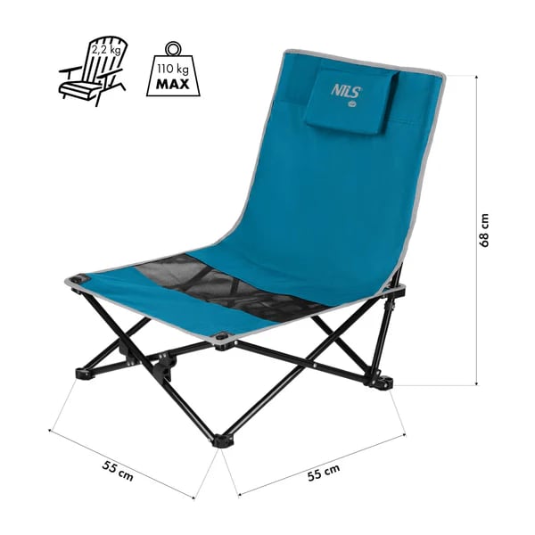 Nils Camp - NC3306 Strandstuhl - Blue/Black