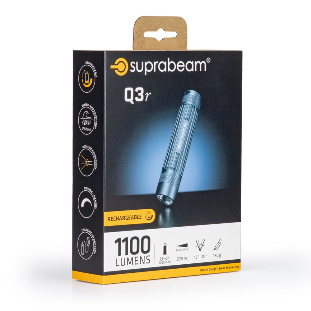 Suprabeam - Q3r Taschenlampe - 1100 Lumen