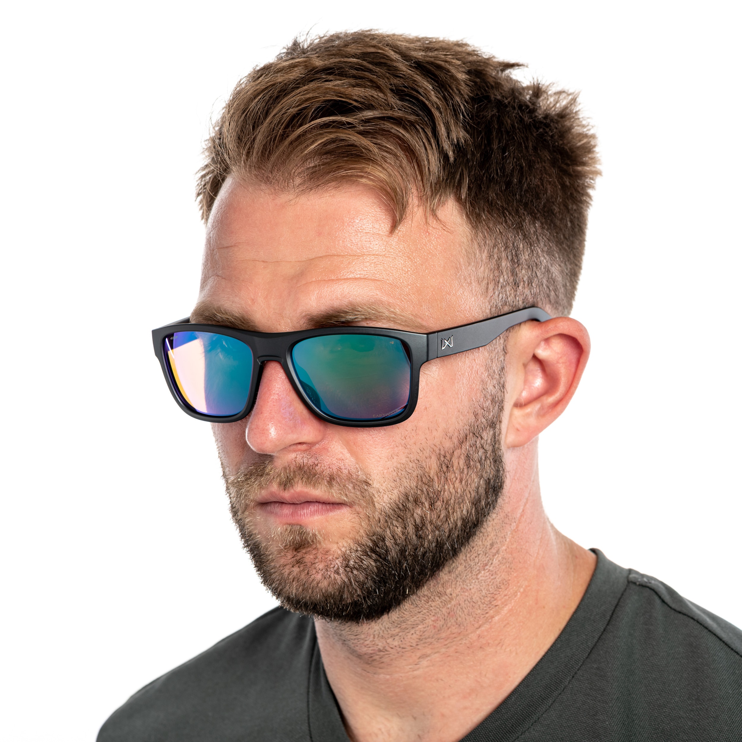 Wiley X - Ovation Brille - Captive Polarized Green Mirror/Matte Graphite