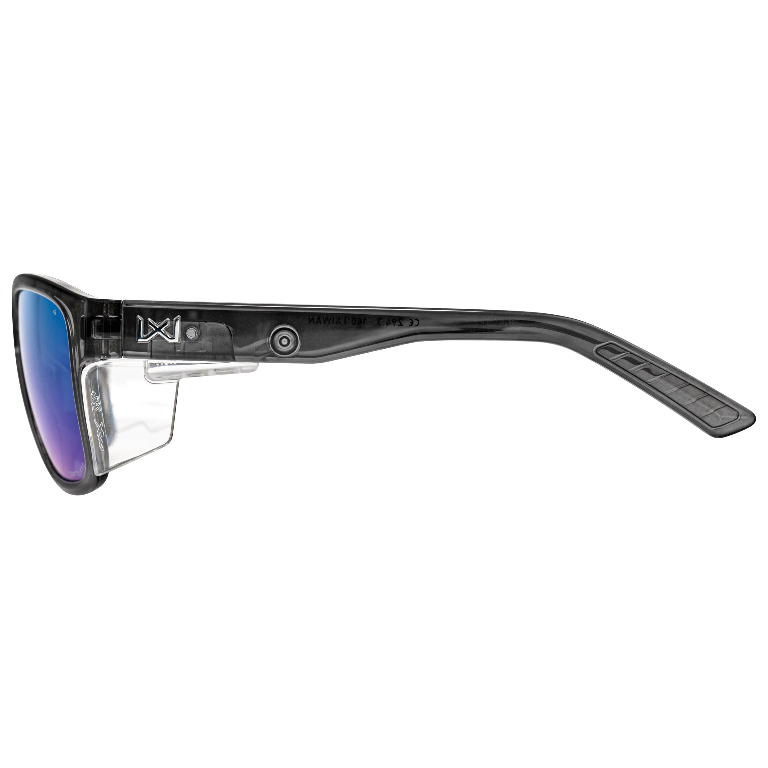 Wiley X - Ovation Brille - Captive Polarized Blue Mirror/Gloss Crystal Dark Grey