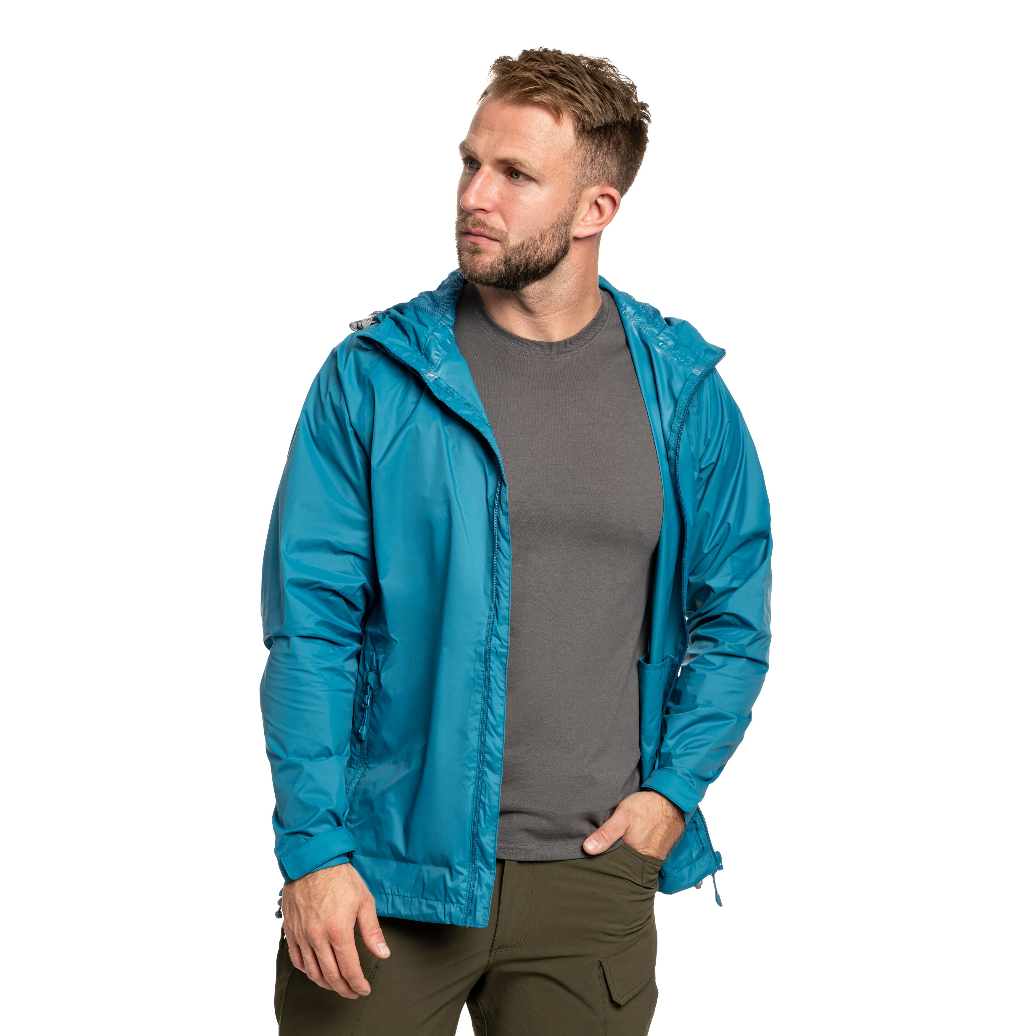 Highlander - Outdoor Stow & Go Pack Away V2 Jacke - Petrol Blue
