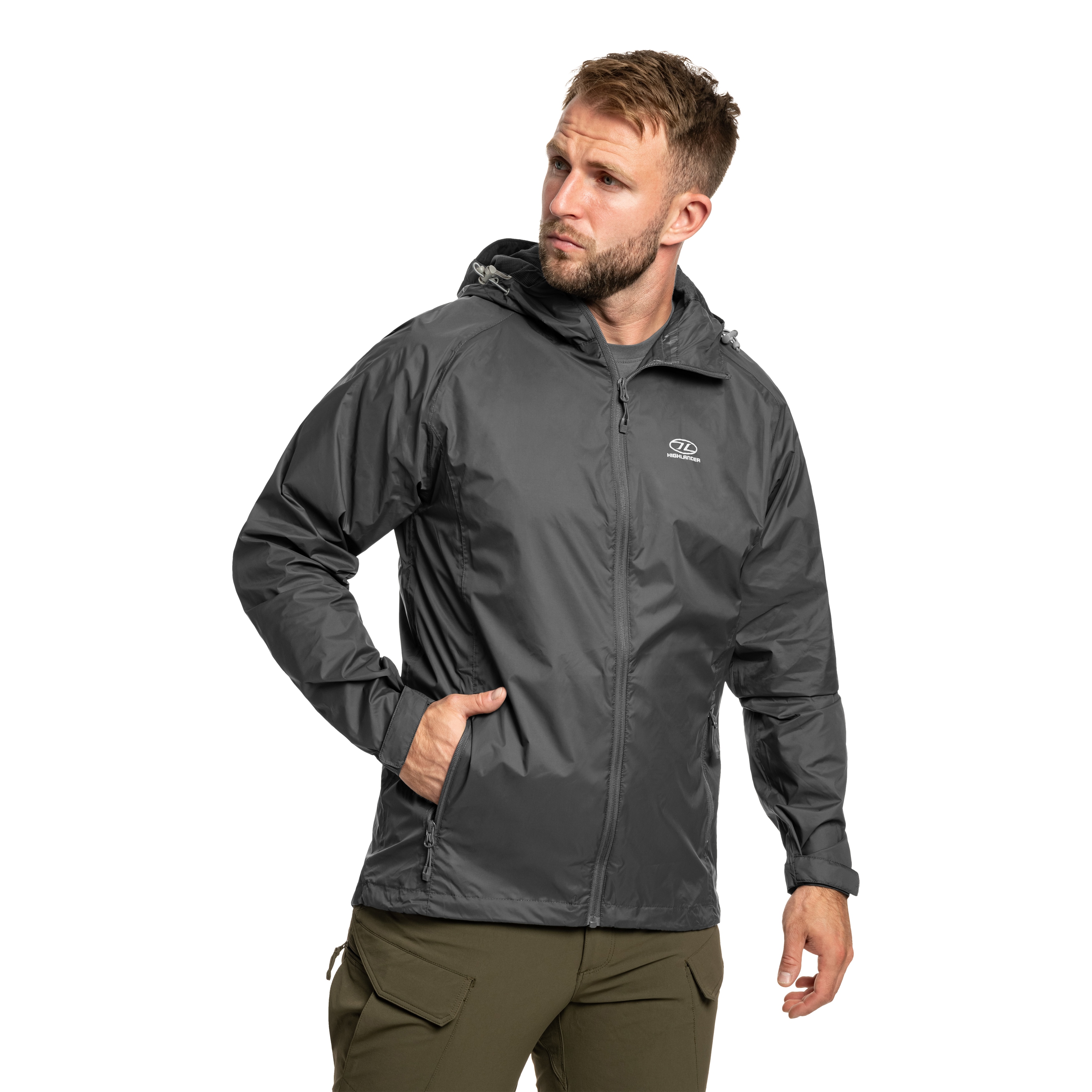 Highlander - Outdoor Stow & Go Pack Away V2 Jacke - Dark Grey