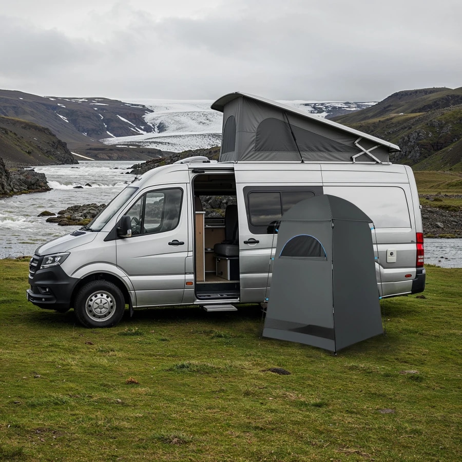 Nils - Camp NC3025 XL Touristen-Umkleidekabine - Grau