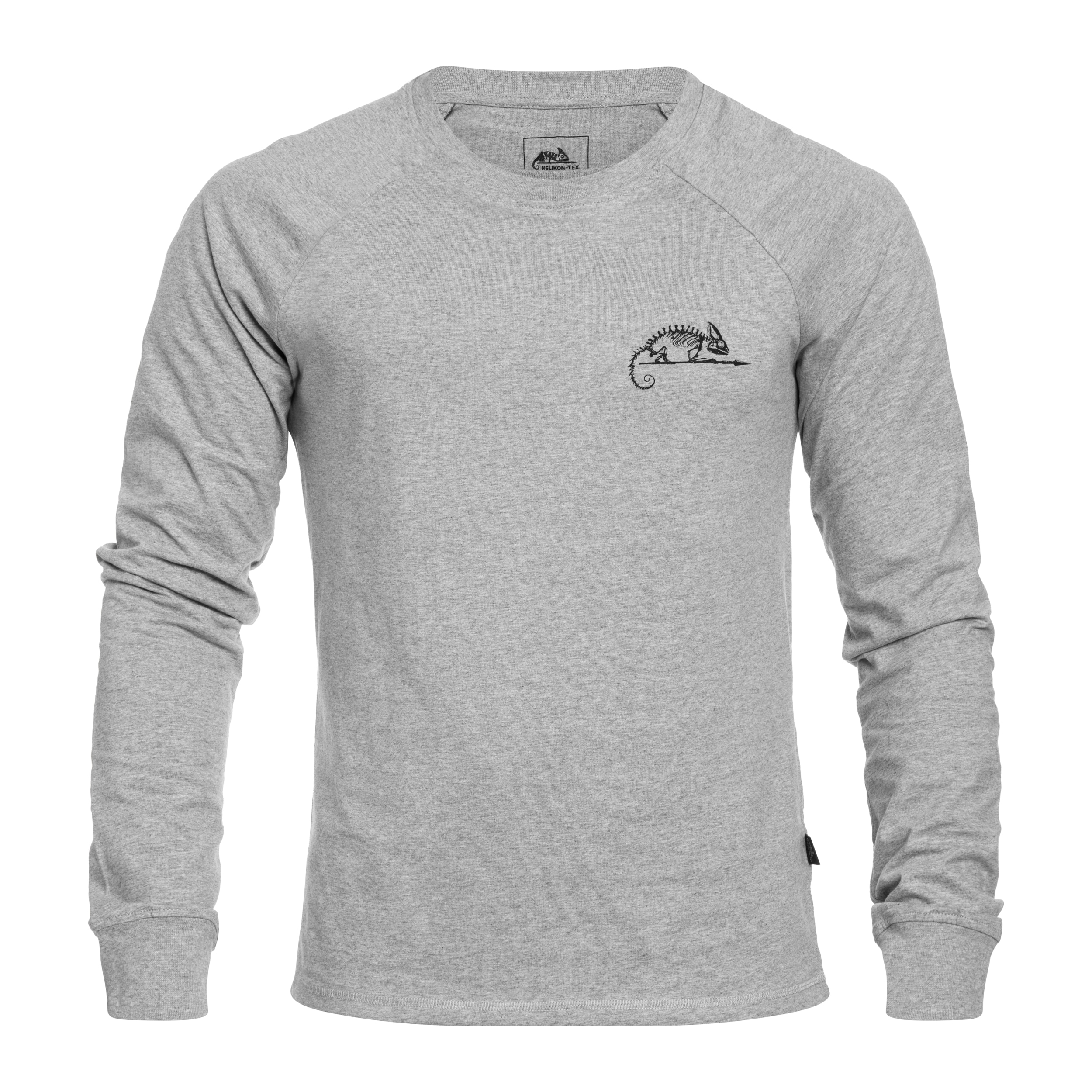Helikon-Tex - Long Sleeve Logo T-Shirt - Grey Melange