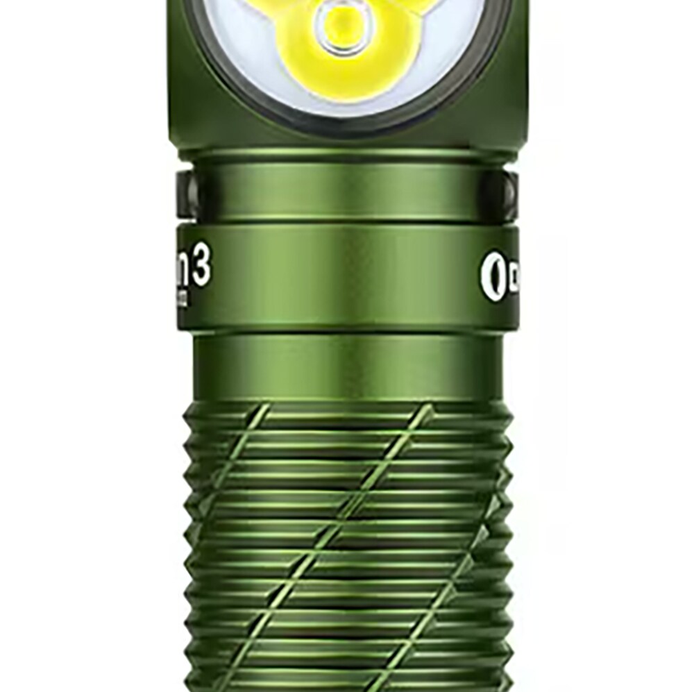 Olight - Perun 3 OD Green Stirnlampe und Winkel-Taschenlampe mit Stirnband - 3000 Lumen