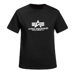 Alpha Industries - Basic Big Logo Puff Print Damen-T-Shirt - Black