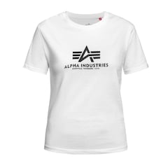 Alpha Industries - Basic Big Logo Puff Print Damen-T-Shirt - White