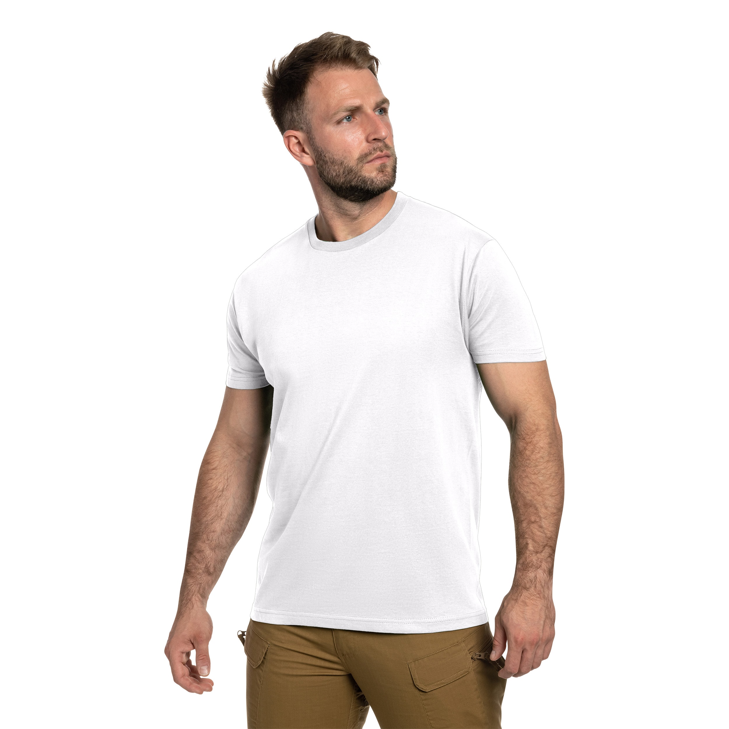 Militär-T-Shirt - Black/Khaki/White - 3 Stk.