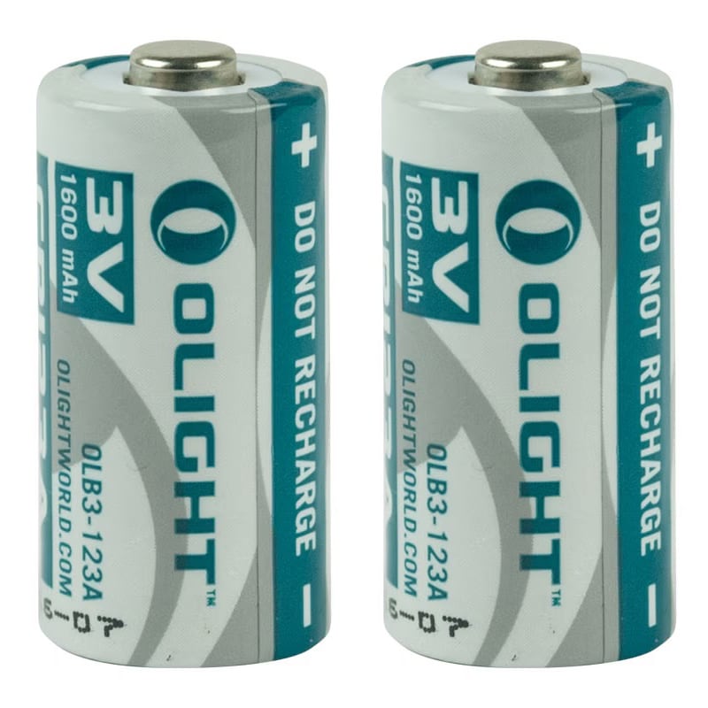 Olight - 3V CR123A Li-Fe Batterie 1600 mAh - 2 Stk.