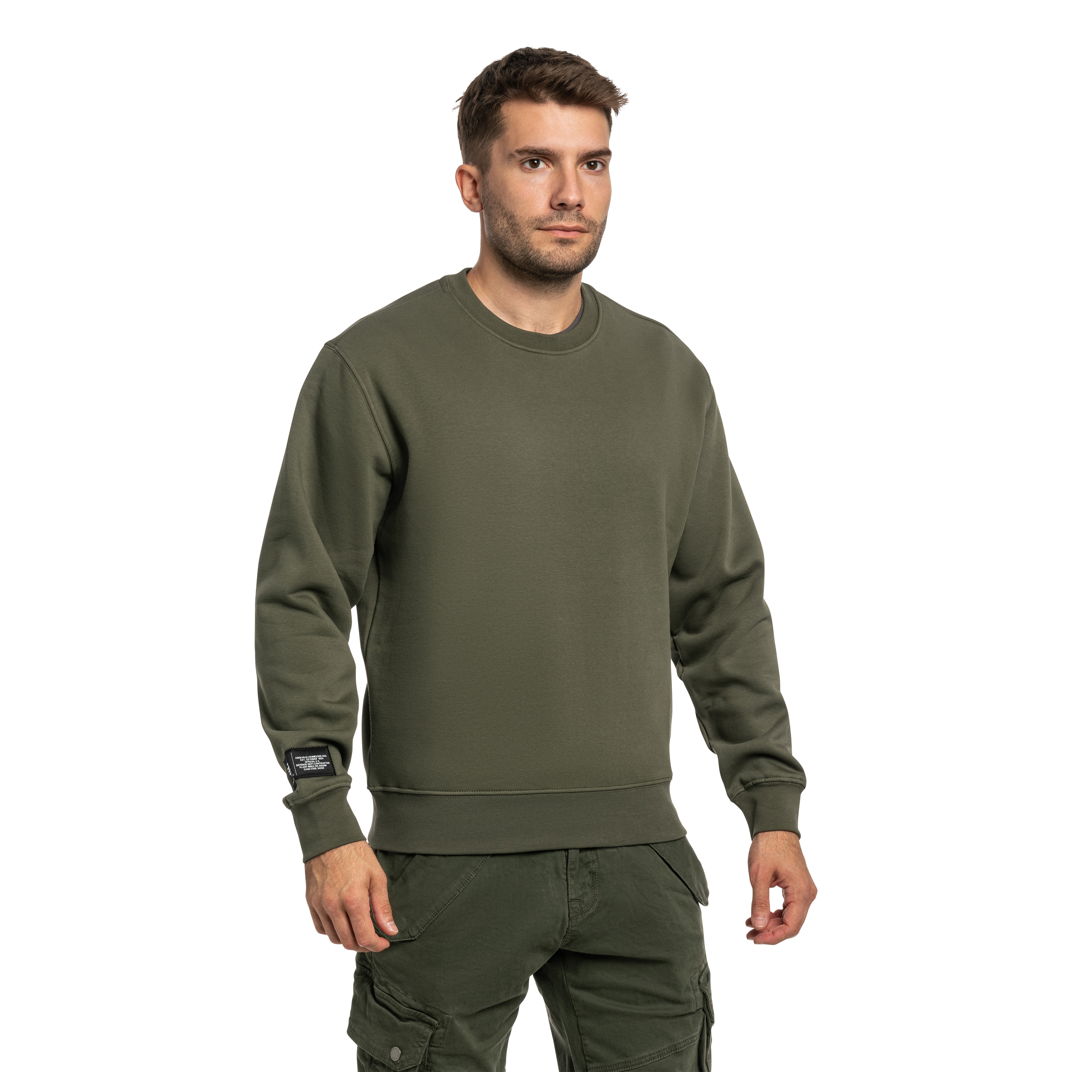 Alpha Industries - Label Backprint Sweatshirt - Dark Olive