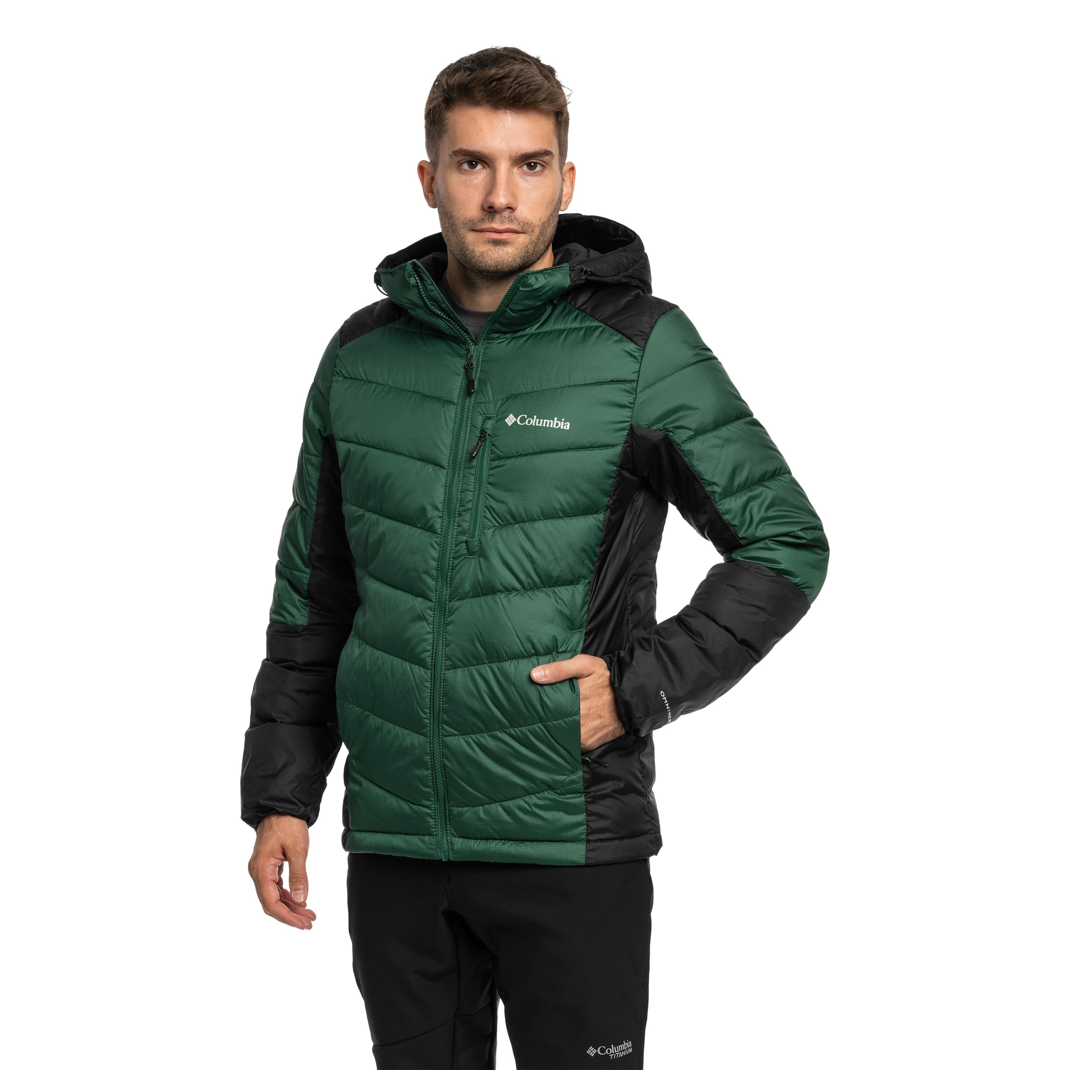 Columbia - Labyrinth Loop II Insulated Hooded Jacke - Rain Forest/Black