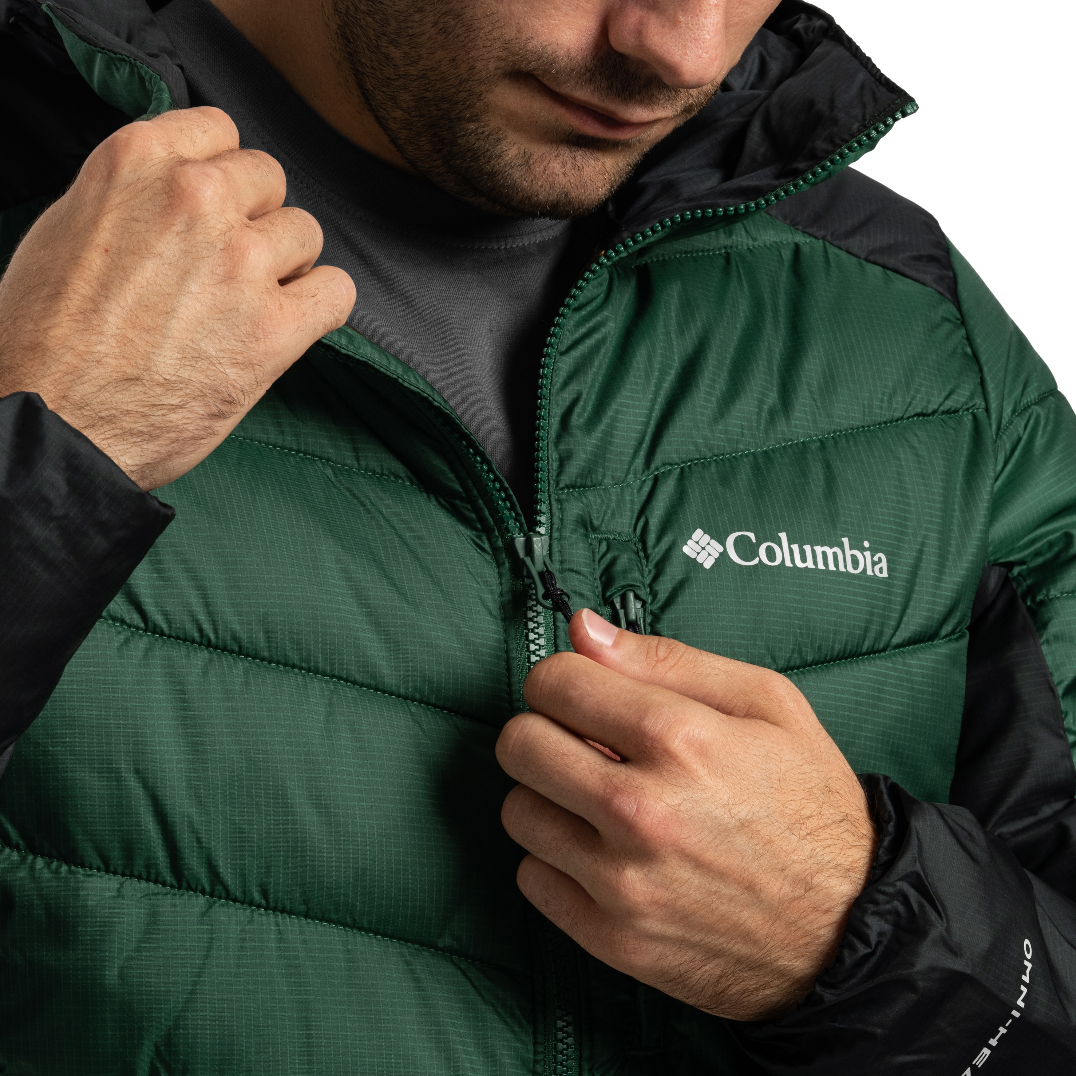 Columbia - Labyrinth Loop II Insulated Hooded Jacke - Rain Forest/Black