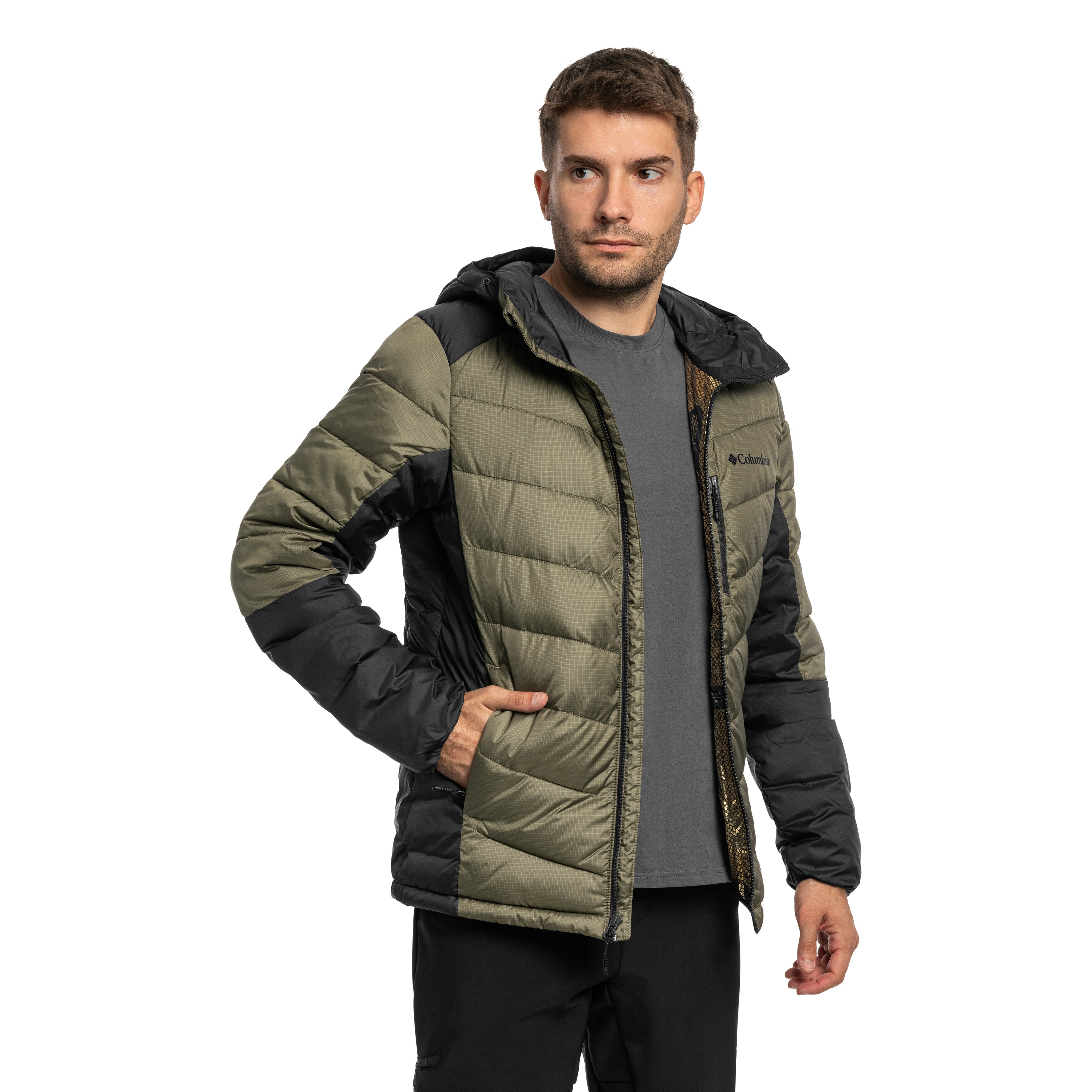 Columbia - Labyrinth Loop II Insulated Hooded Jacke - Stone Green/Shark