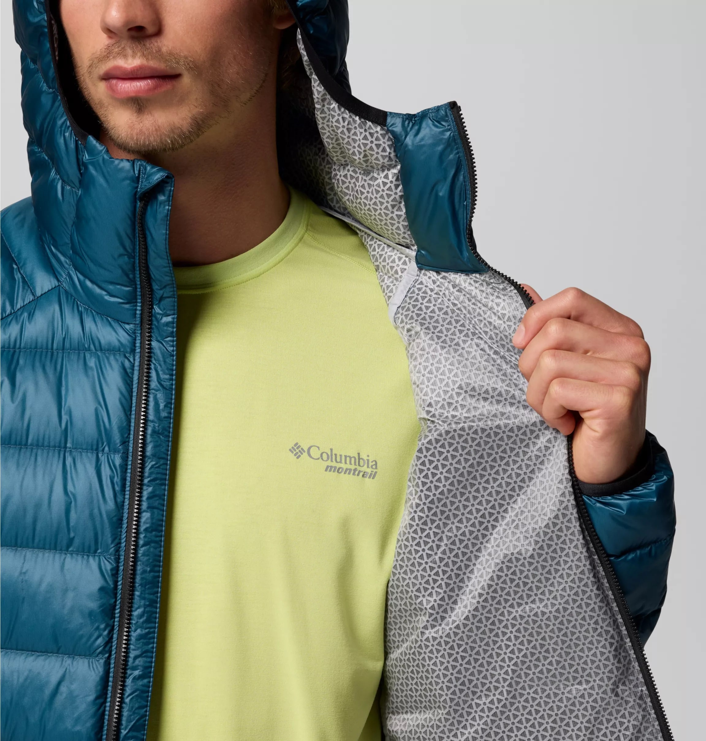 Columbia - Arctic Crest Down Hooded Jacke - Everblue