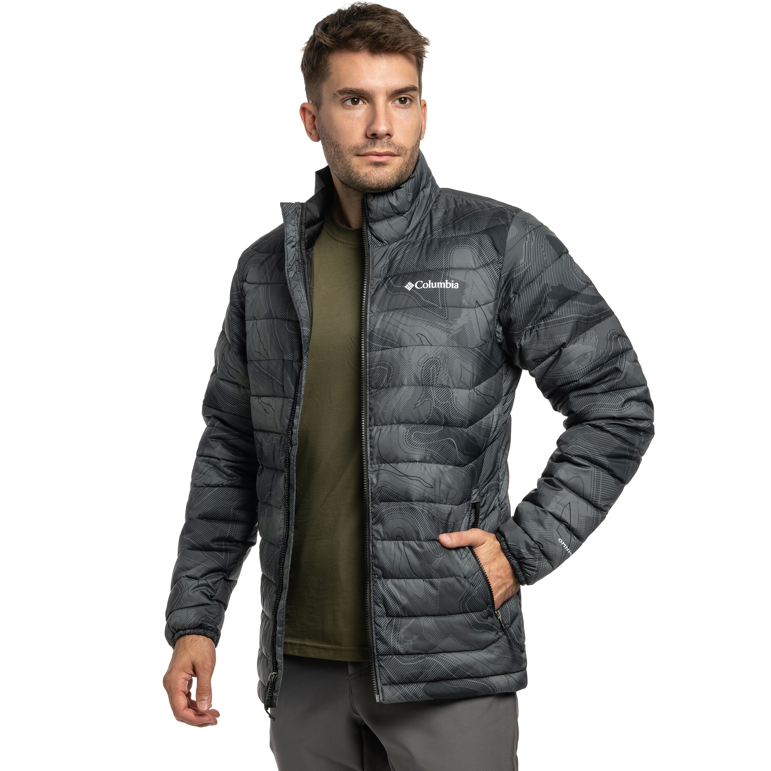 Columbia - Powder Lite II Printed Jacke - Black Topolines Print