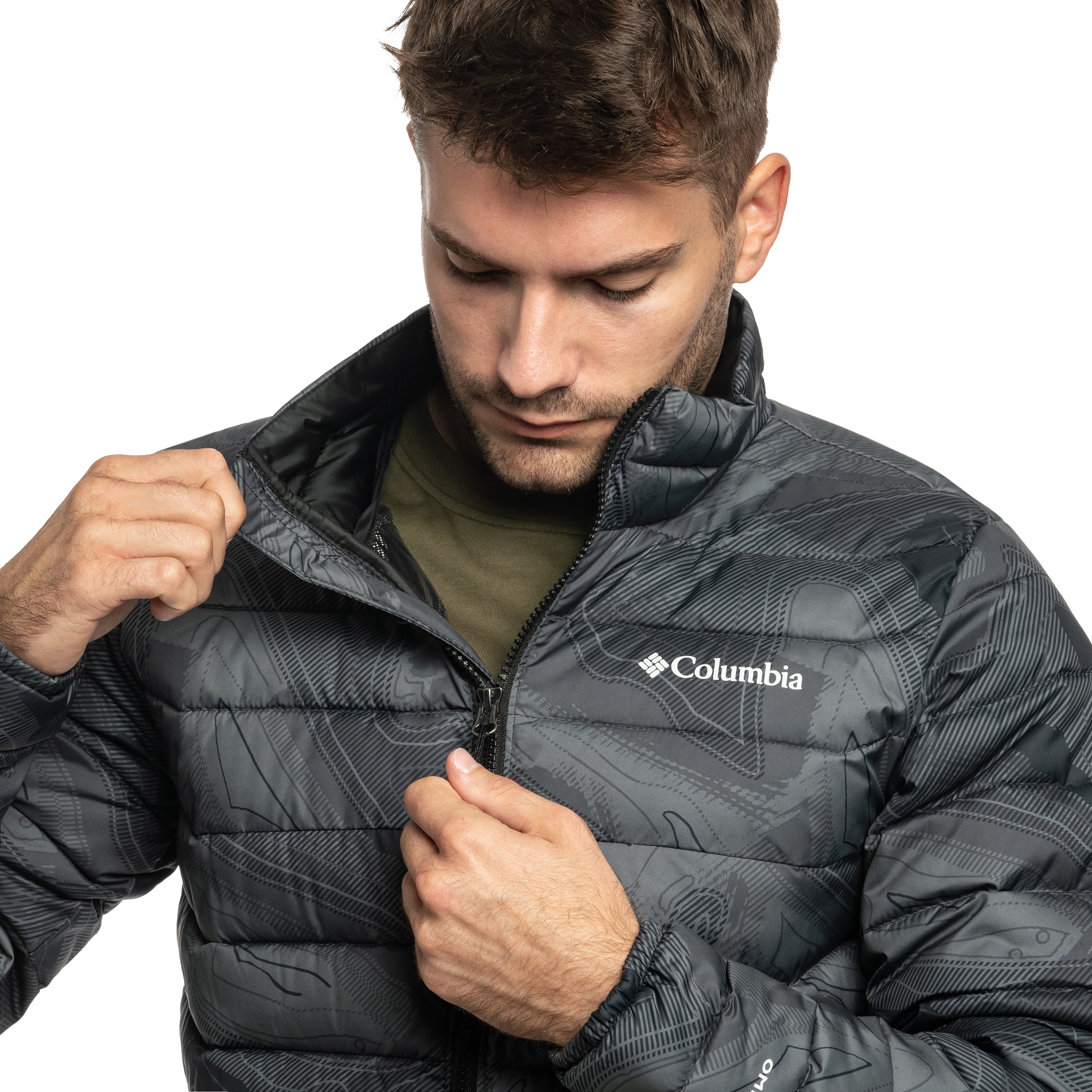 Columbia - Powder Lite II Printed Jacke - Black Topolines Print