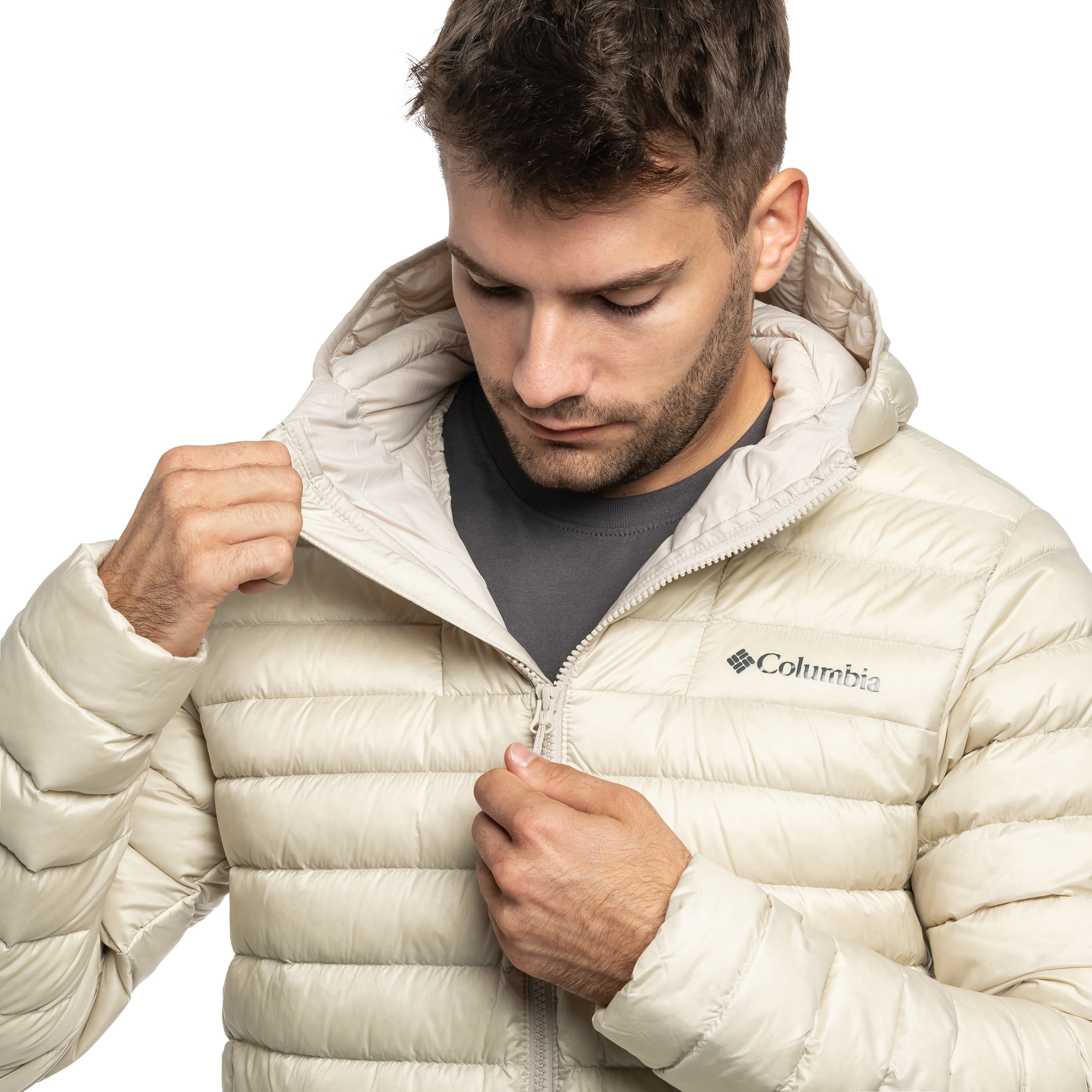 Columbia - Corelite Down Hooded Jacke - Dark Stone