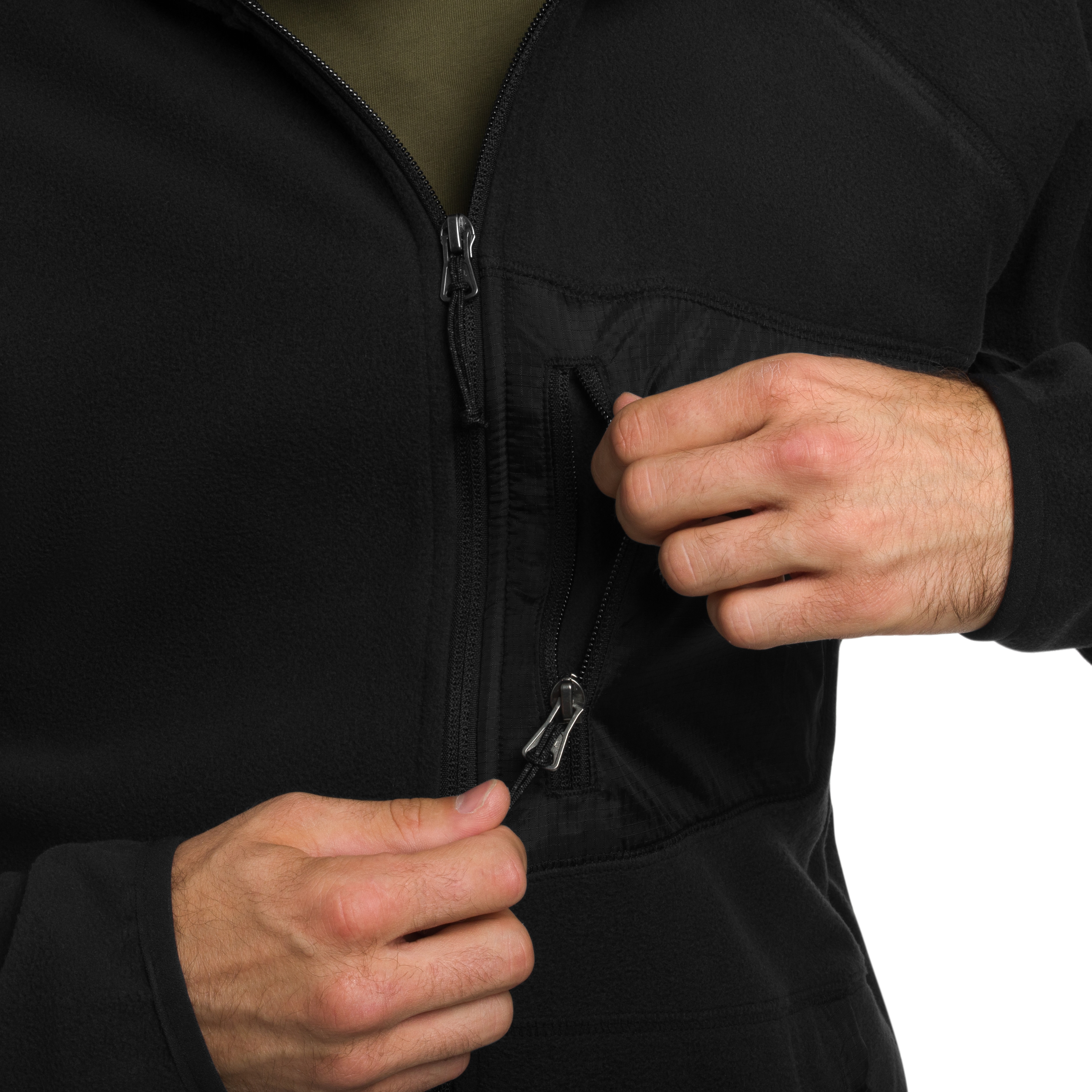 Columbia - Fast Trek Overlay Hooded Fleecejacke - Black