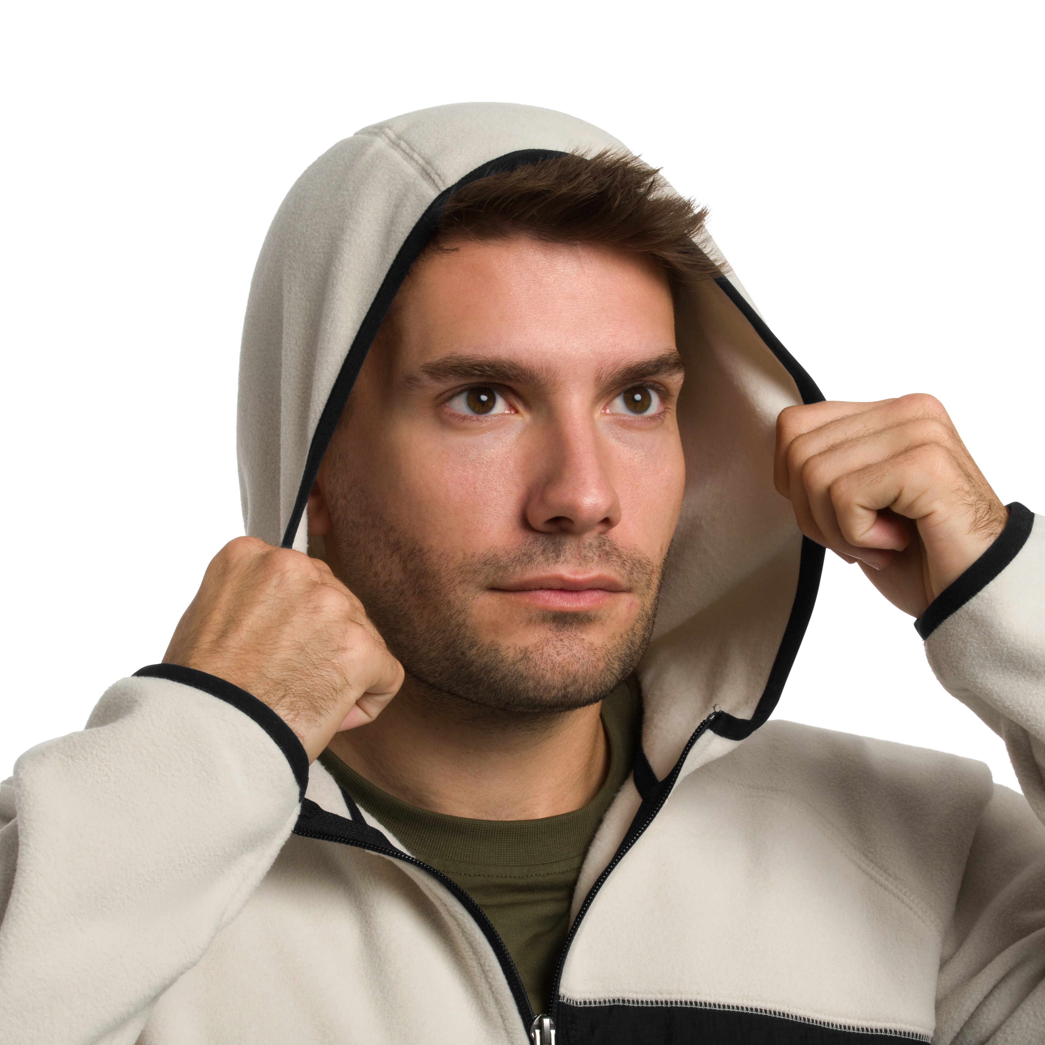 Columbia - Fast Trek Overlay Hooded Fleecejacke - Dark Stone/Black