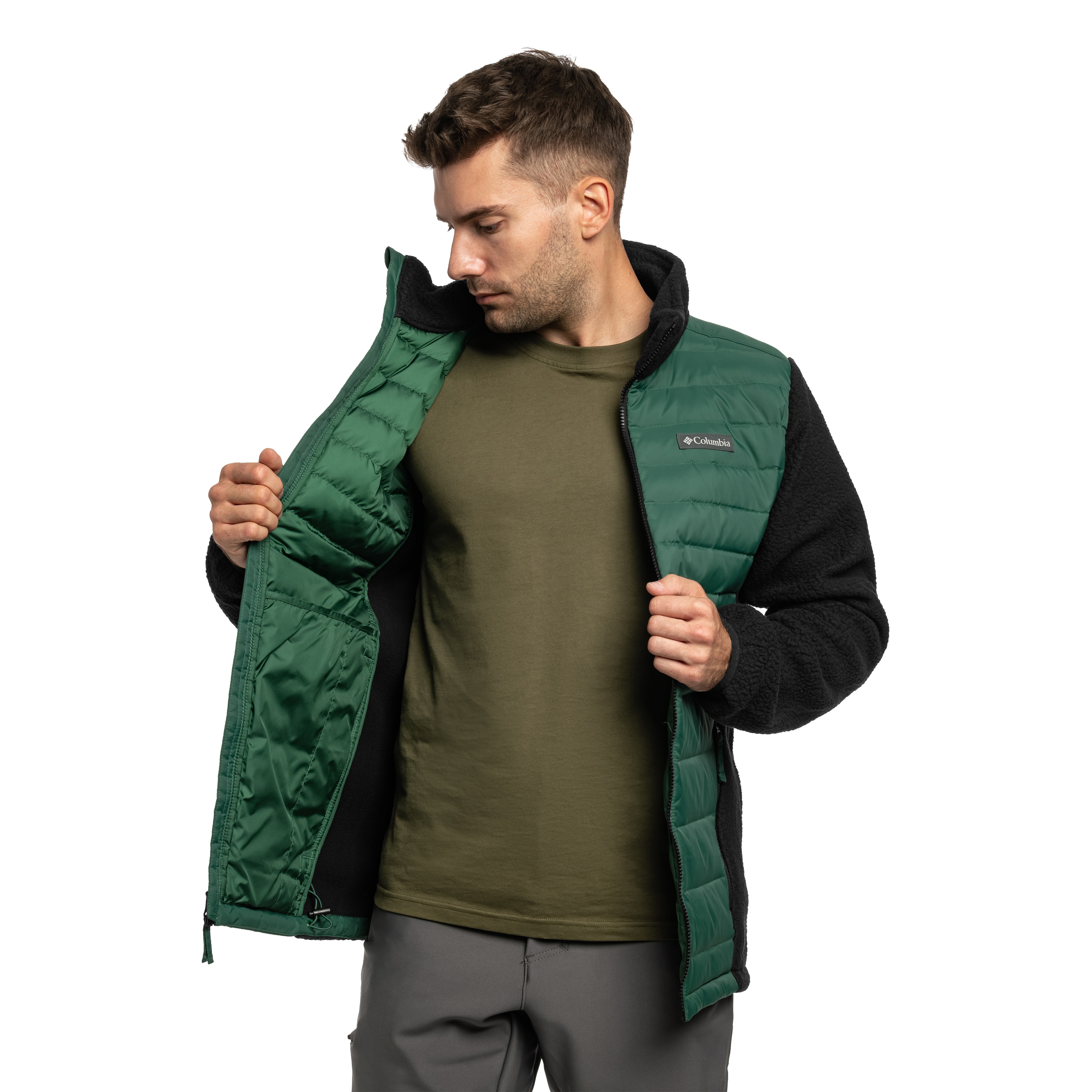 Columbia - Juniper Peak Hybrid Down Jacket - Jacke - Rain Forest