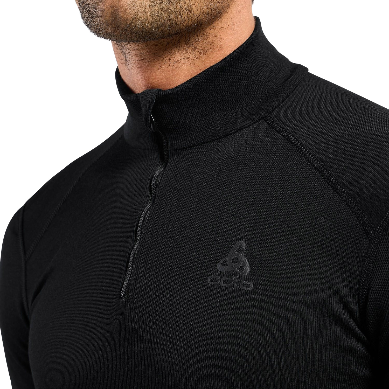 Odlo - Active Warm Base Layer Half-Zip Thermo-T-Shirt - Black