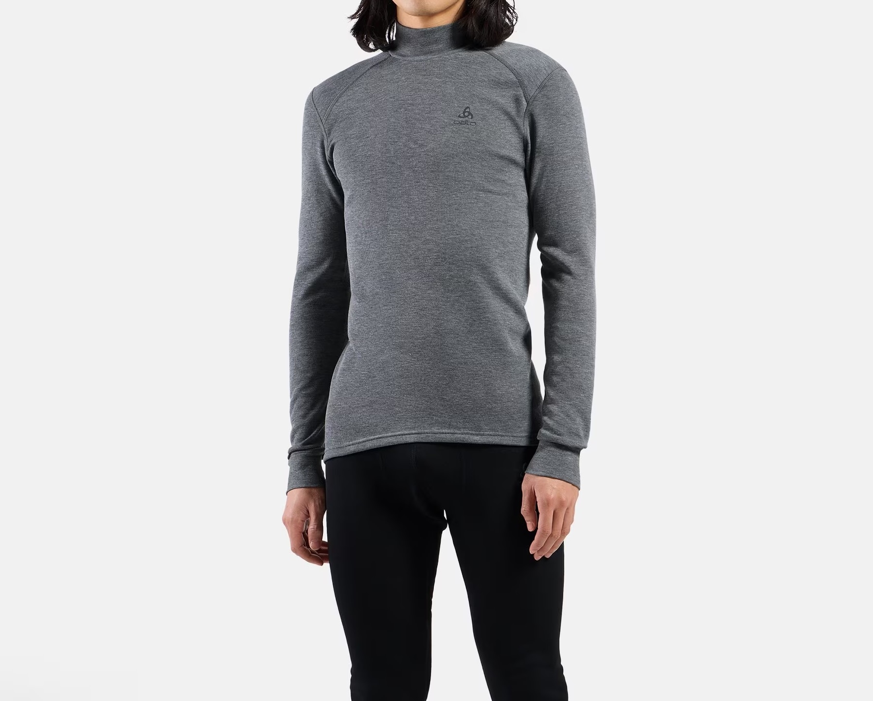 Odlo - Active Warm Base Layer Turtleneck Thermo-T-Shirt - Odlo Steel Grey Melange