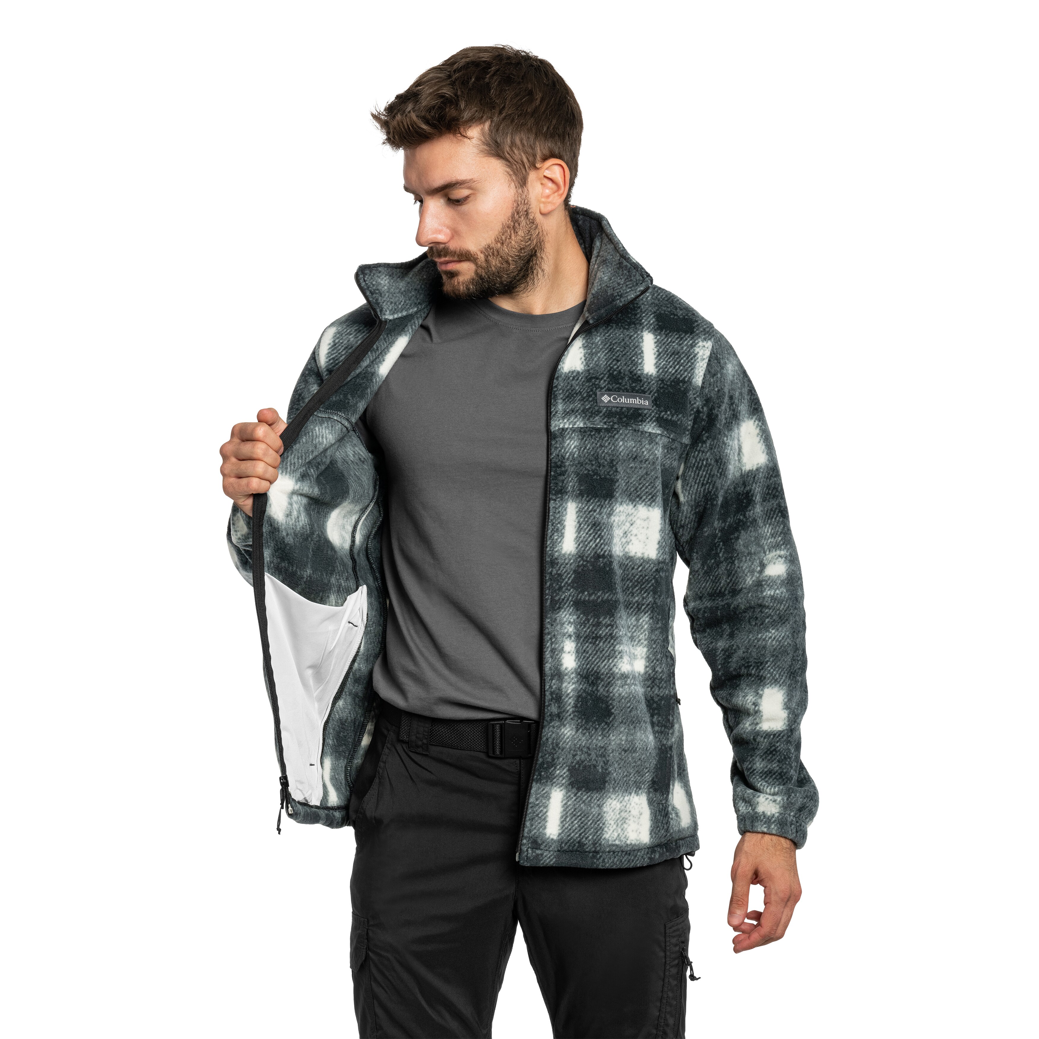 Columbia - Steens Mountain Printed Jacket - Fleecejacke - Chalk Omblur