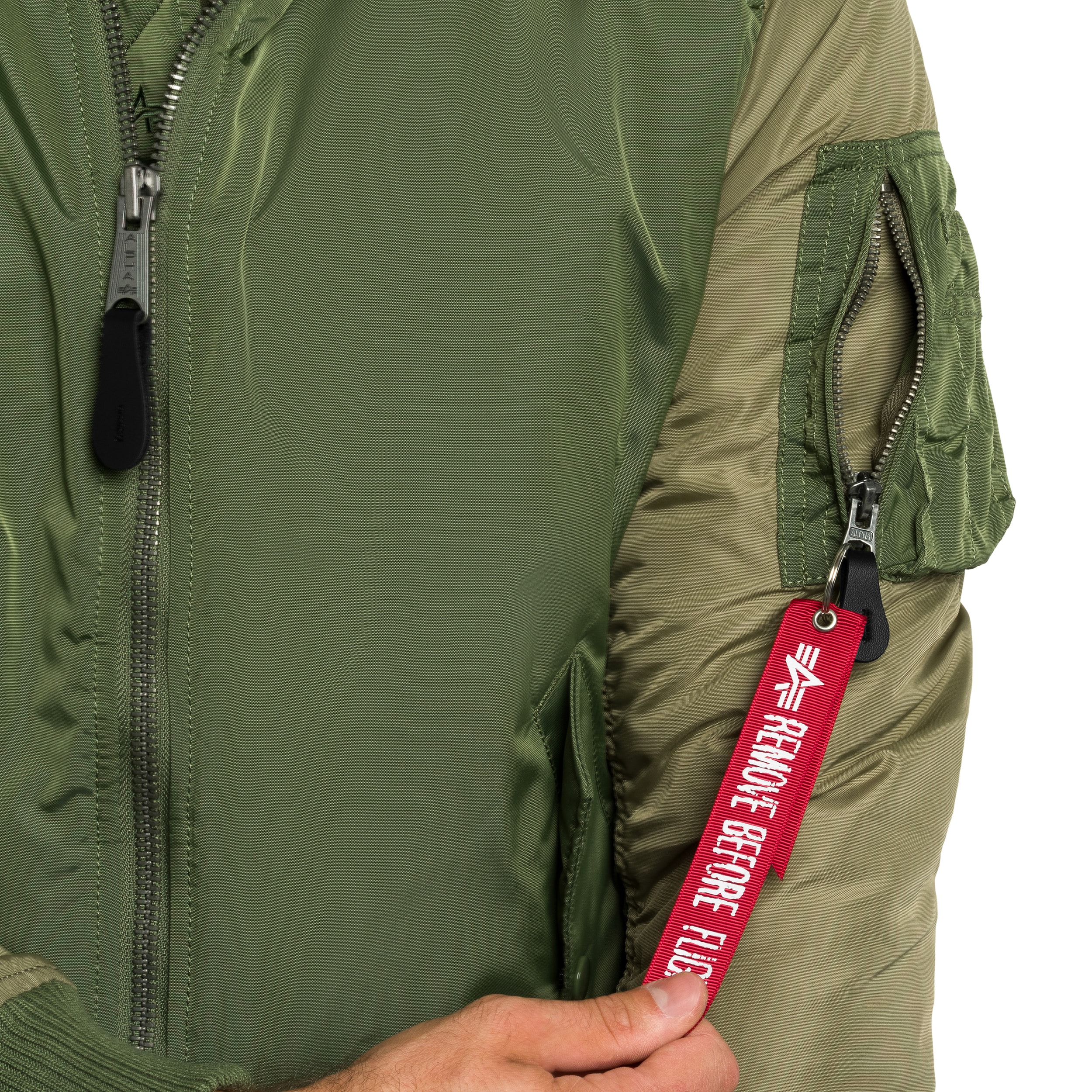 Alpha Industries - MA-1 Camo Back Embroidery Bomber Jacke - Sage Green