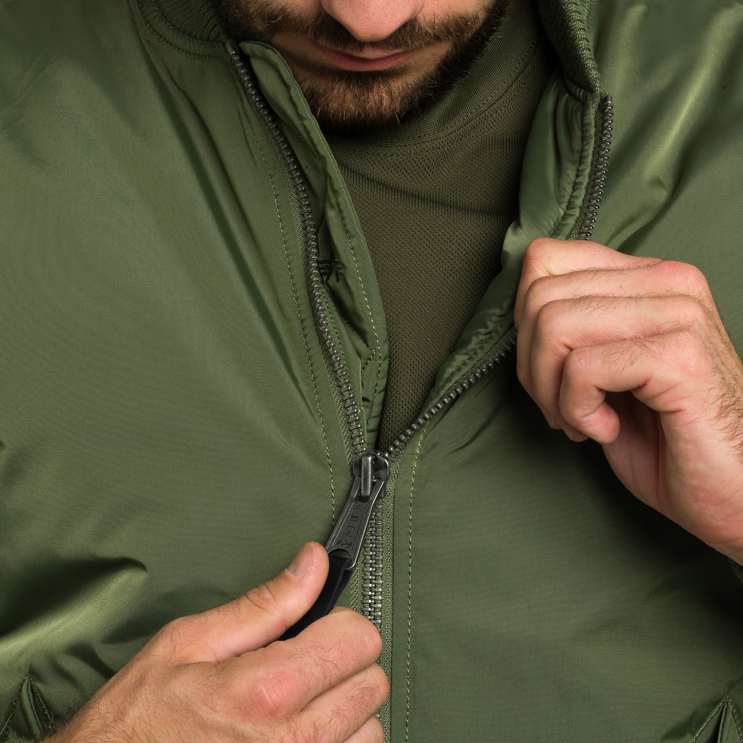 Alpha Industries - MA-1 Camo Back Embroidery Bomber Jacke - Sage Green