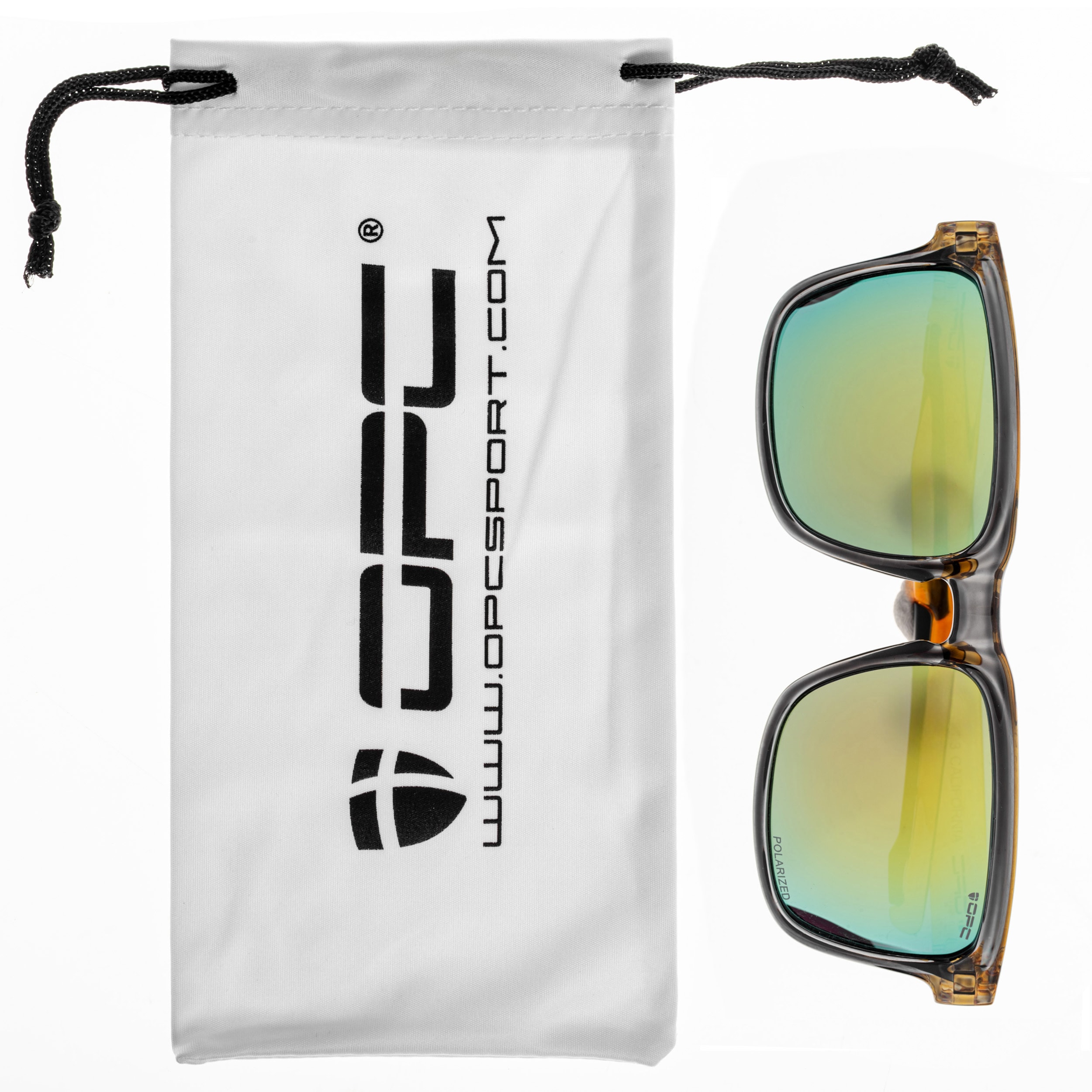OPC - Lifestyle California Polarisierte Sonnenbrille - Black/Yellow Revo