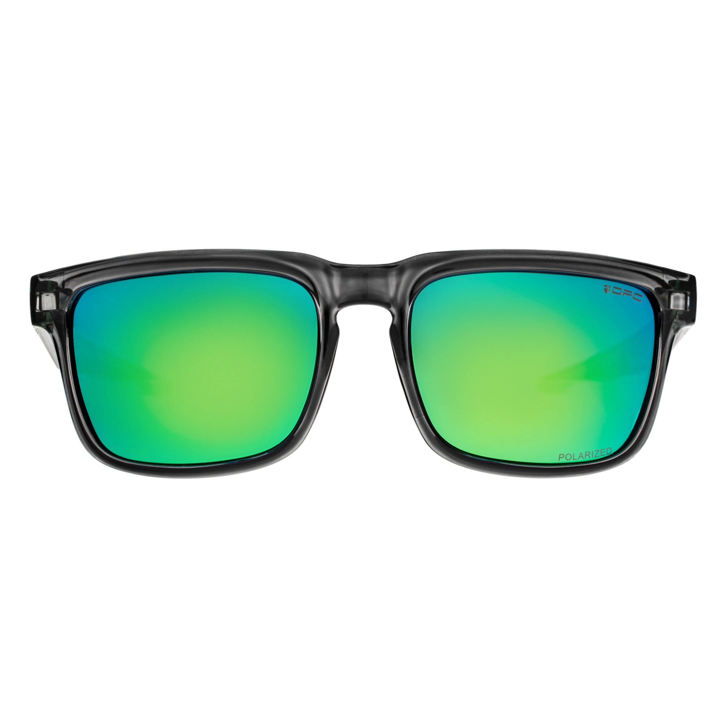 OPC - Lifestyle California Black/Green Revo - Sonnenbrille mit Polarisation