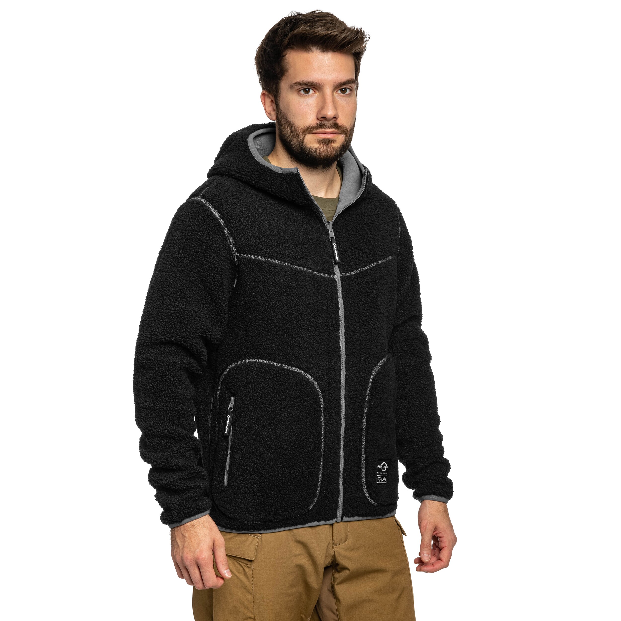 Pentagon - Sherpa Ianos Fleecejacke - Black/Wolf Grey