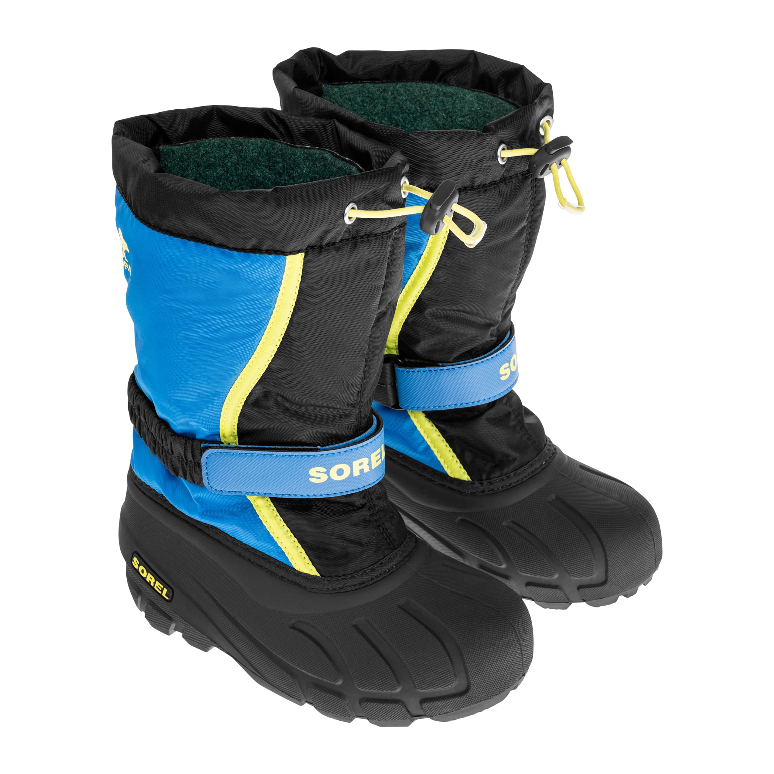 Sorel - Flurry Print Youth Boot - Kinder-Schneestiefel - Black/Super Blue