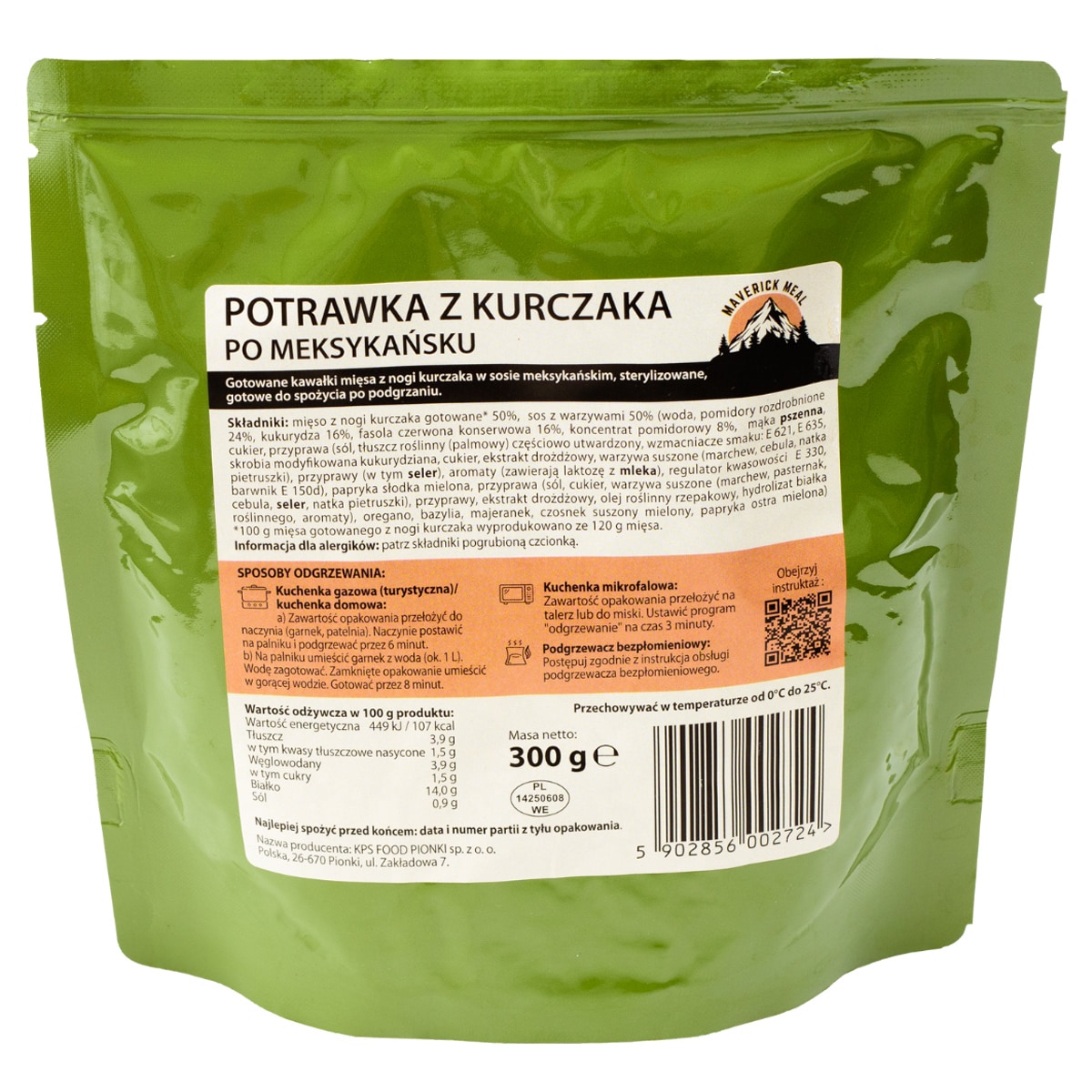 Maverick Food - Fertiggericht Mexikanisches Hähnchen - 300 g