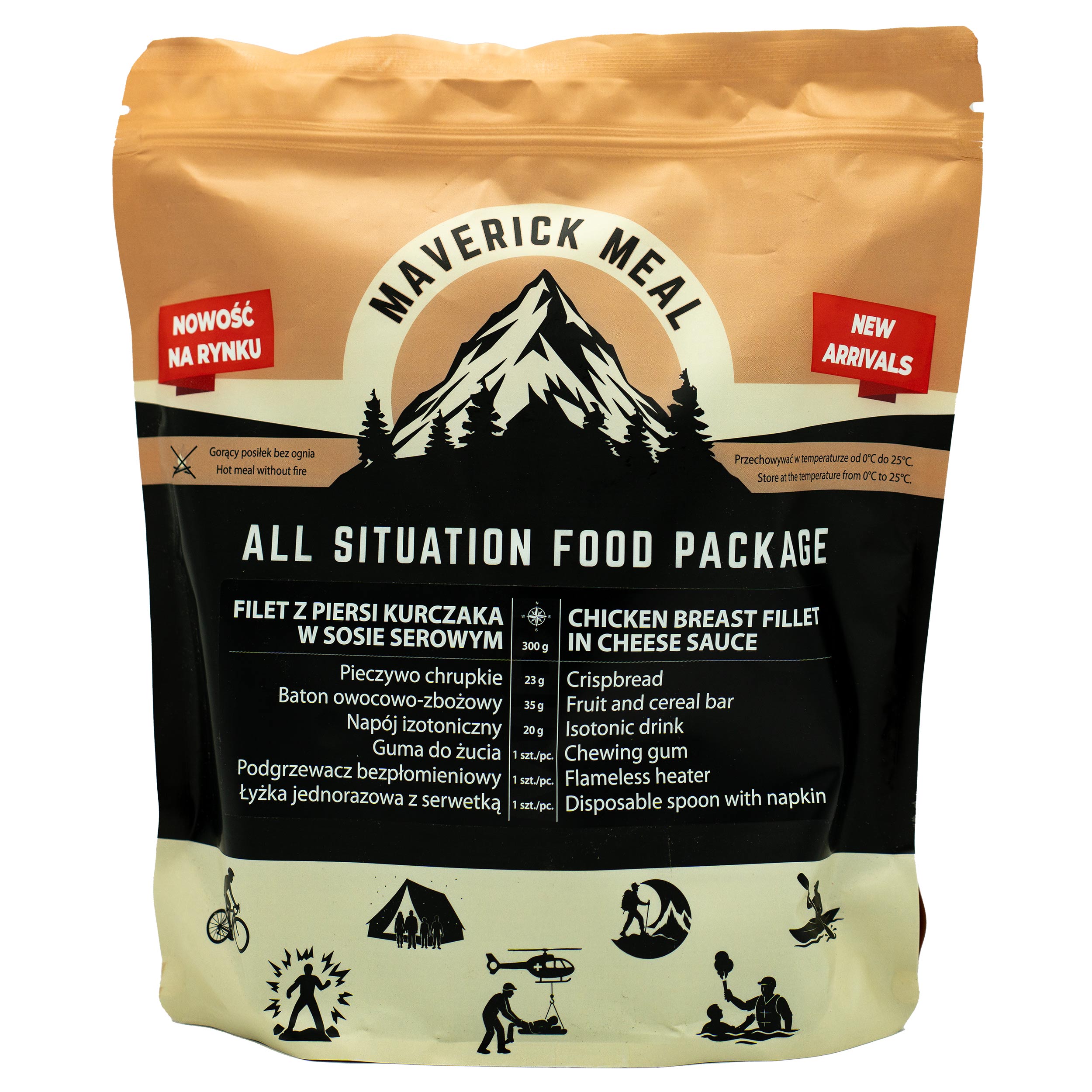 Maverick - Food Midi Lebensmittelration Hähnchenbrustfilet in Käsesauce - 380 g