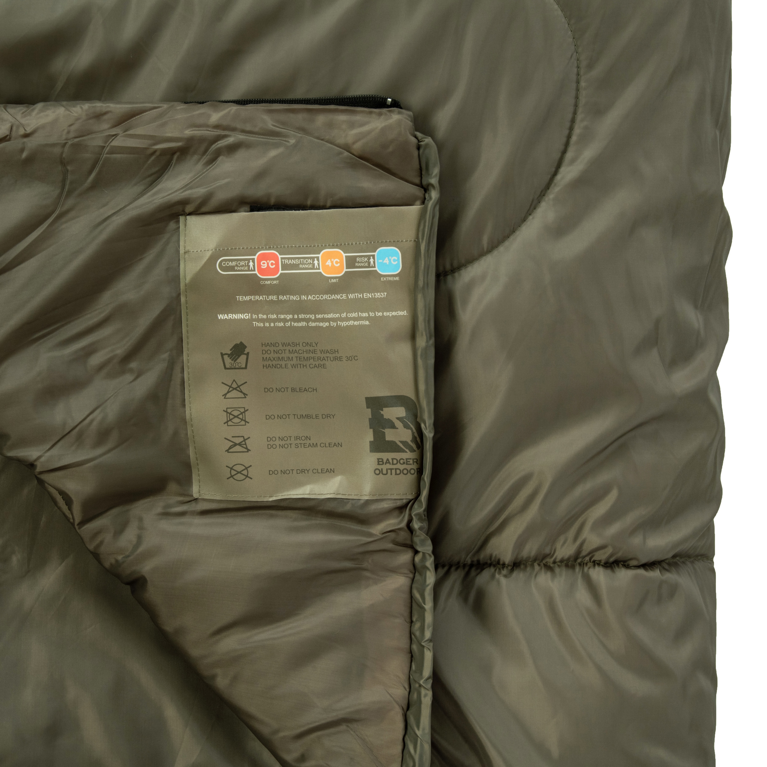 Badger Outdoor - TacPak 10T Schlafsack Olive - links