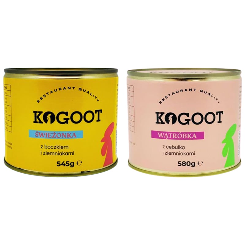 Kogoot - Konservierte Lebensmittel Świeżonka (gebratenes frisches Schweinefleisch) 545 g, Leber 580 g