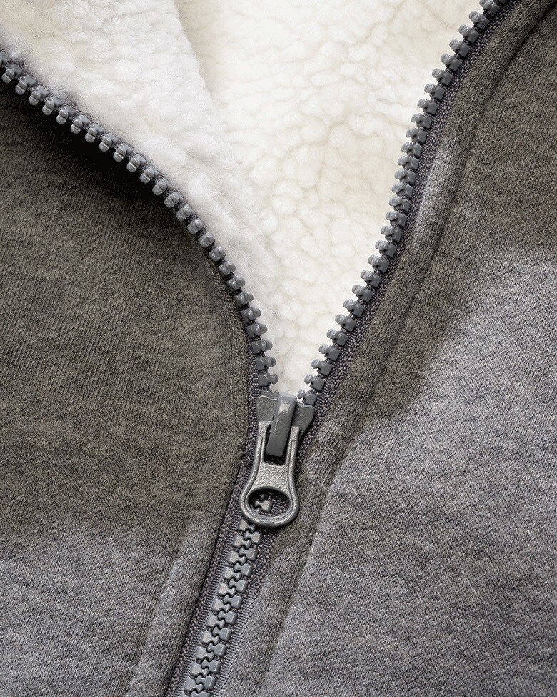 Brandit - Sweatjacket Teddylining Sweatshirt - Dark Grey Melange