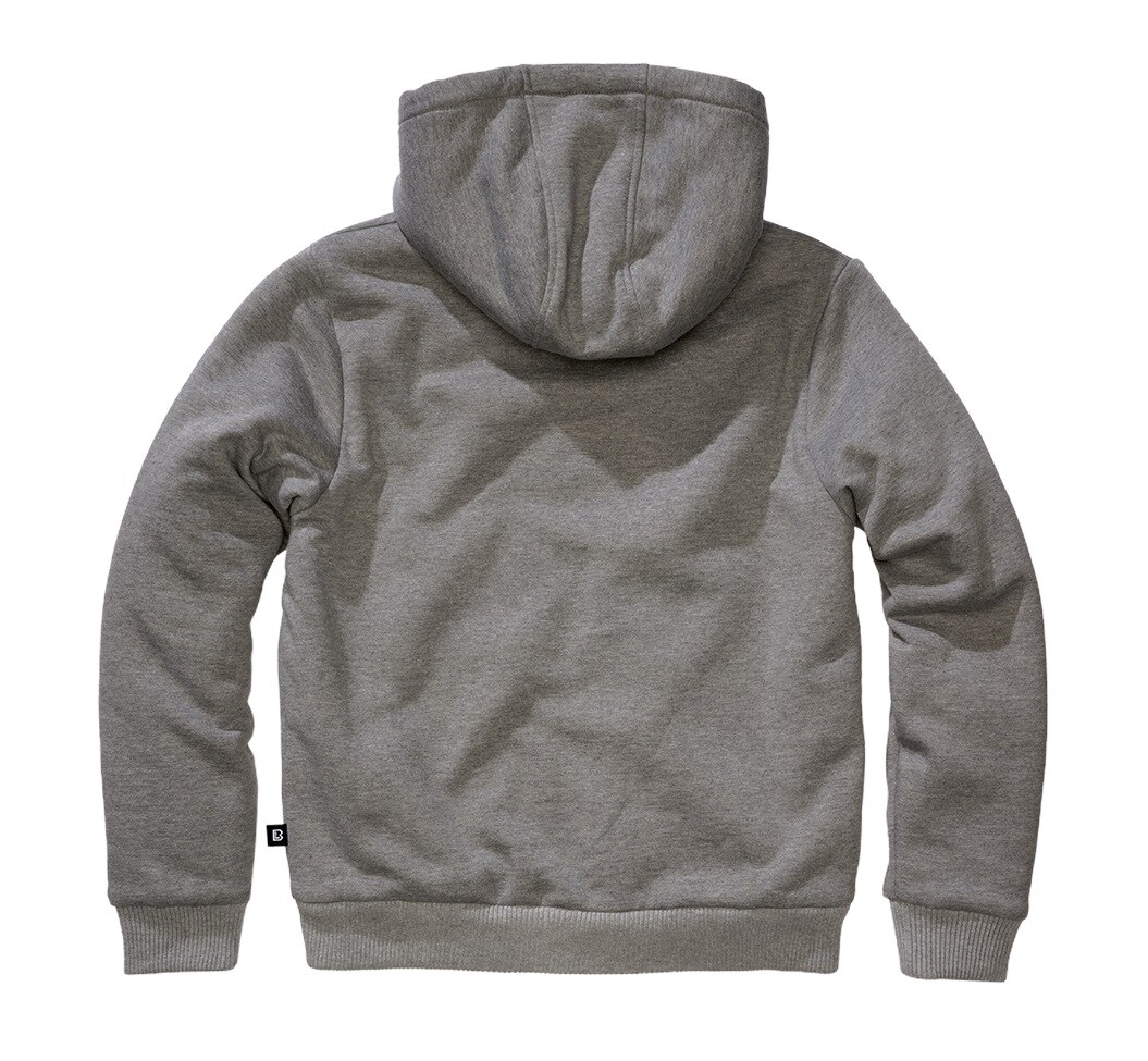 Brandit - Sweatjacket Teddylining Sweatshirt - Dark Grey Melange
