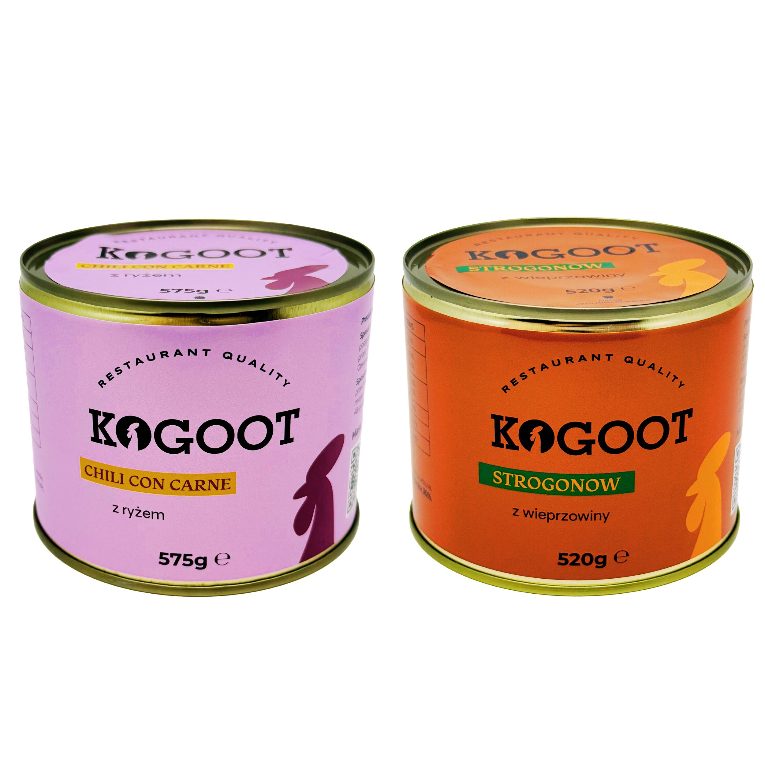 Kogoot - Konservierte Lebensmittel - Chili con carne 575 g, Stroganoff 520 g