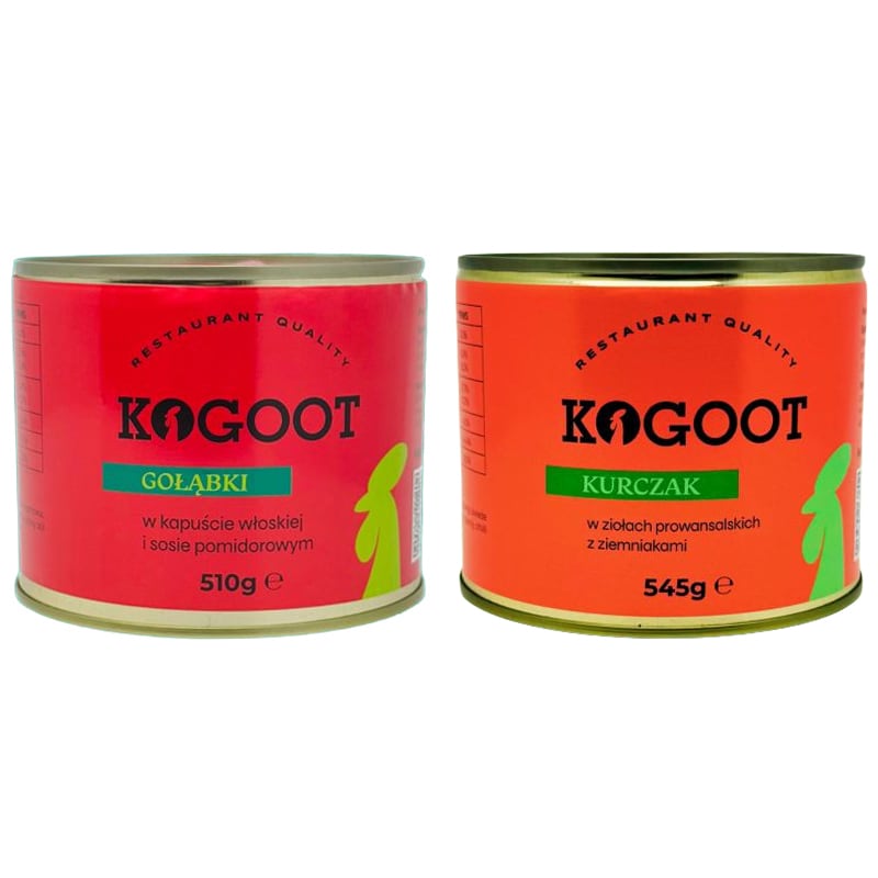 Kogoot - Konservierte Lebensmittel - Kohlrouladen 510 g, Hähnchen mit provenzalischen Kräutern 545 g