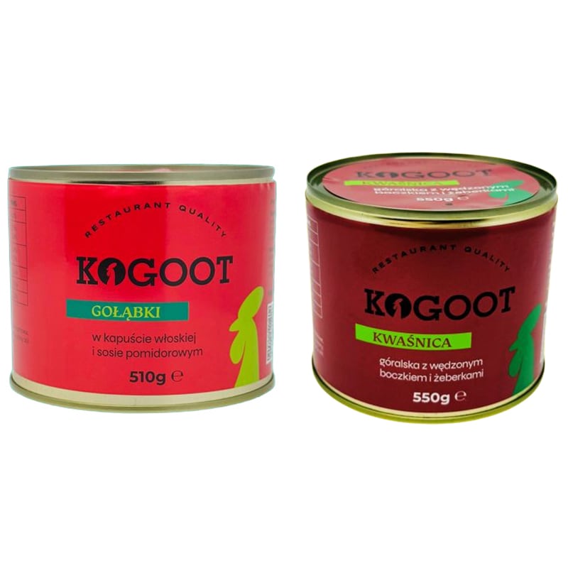 Kogoot - Konservierte Lebensmittel - Kohlrouladen 510 g, Sauerkrautsuppe 550 g