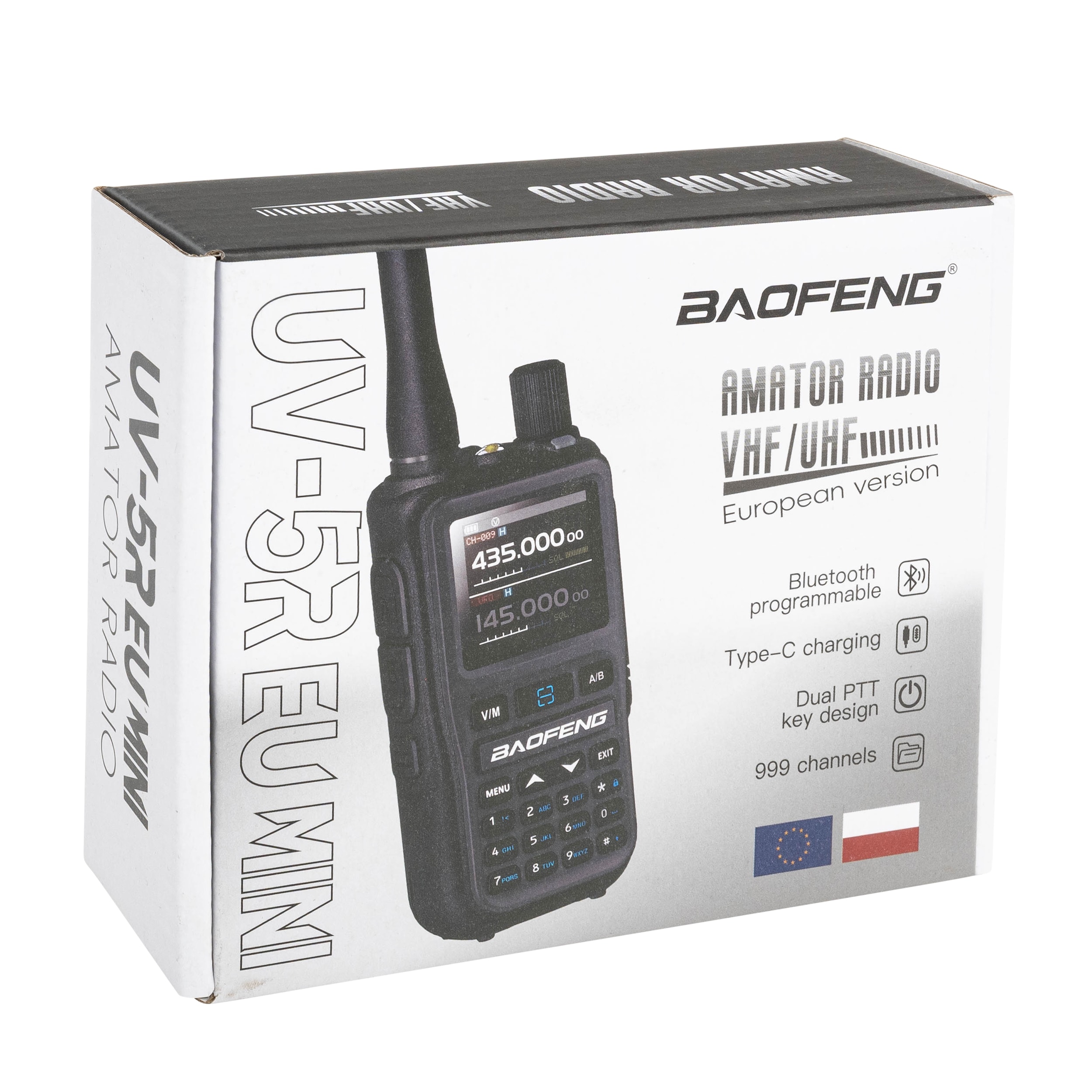 Baofeng - UV-5R EU Mini Funkgerät 1600 mAh - Grey
