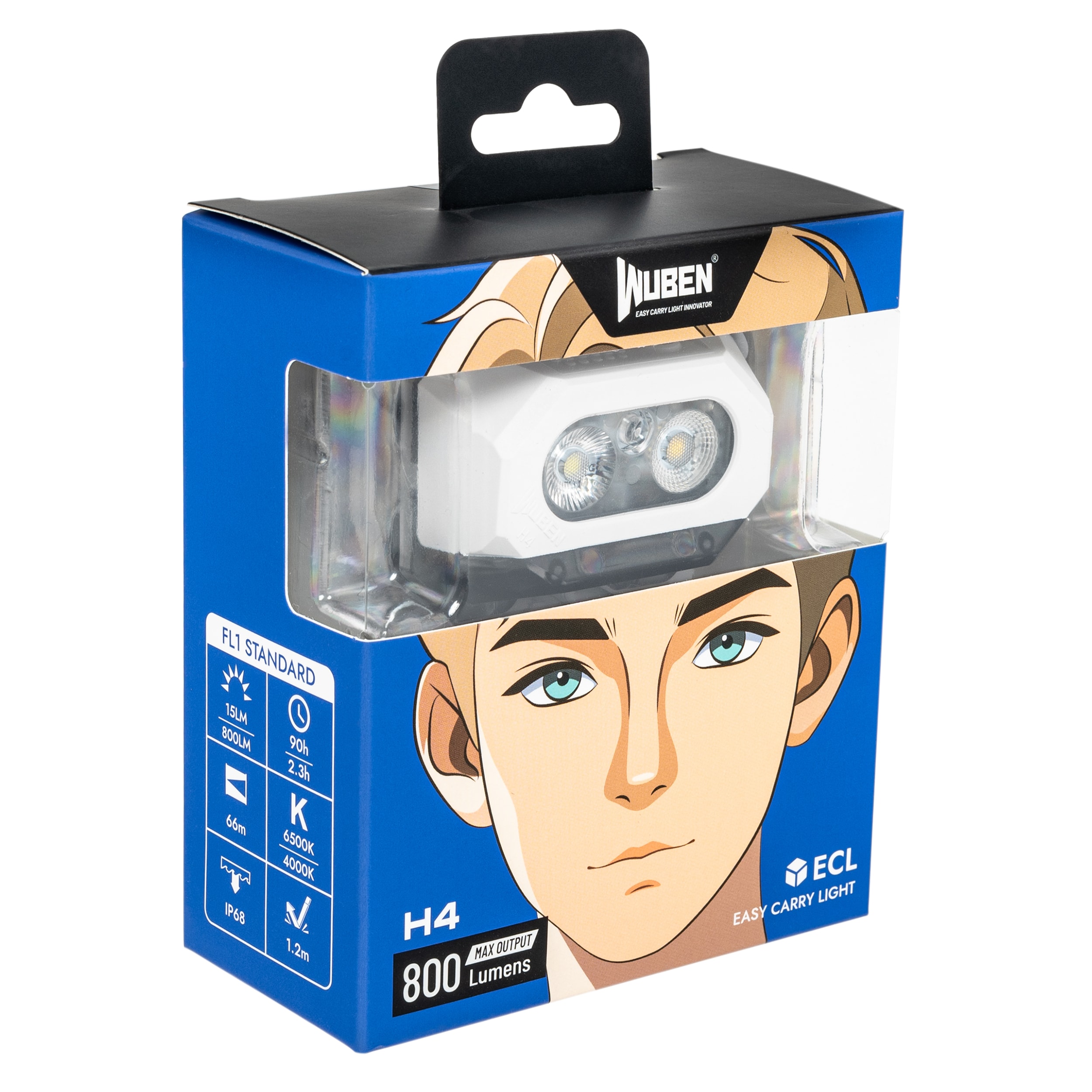 Wuben - H4 White Stirnlampe - 800 Lumen
