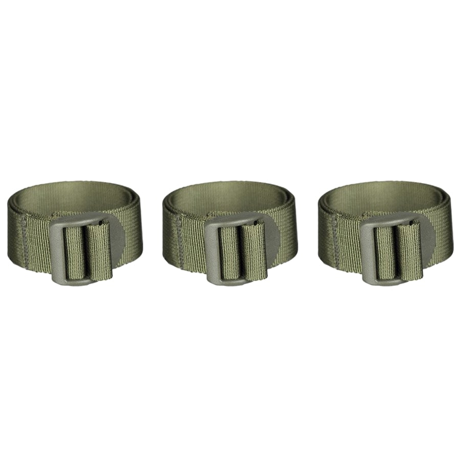 Mil-Tec - Spannriemen mit Klemmverschlussschnalle, 25 mm/60 cm Olive - 3 Stk.
